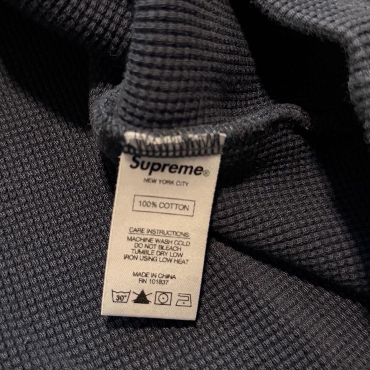Supreme Panel Stripe Waffle Thermal Shirt