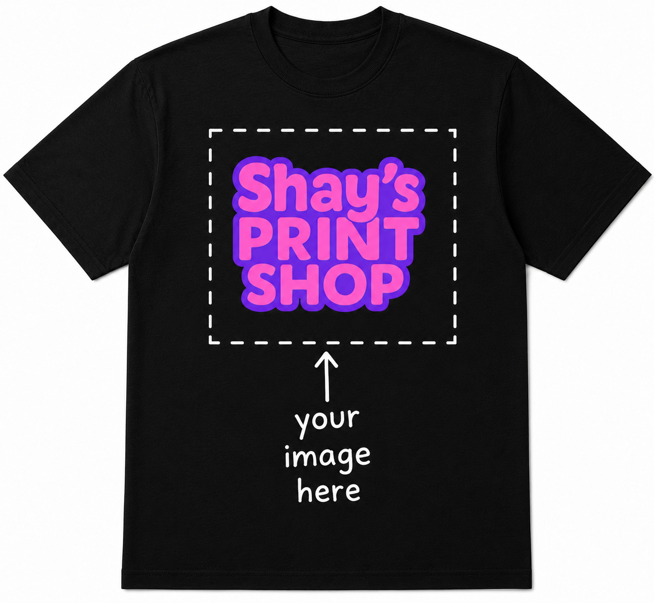 Custom T-Shirt Black Gray White Customized Photo, Text, Logo DTF – Gildan shirt