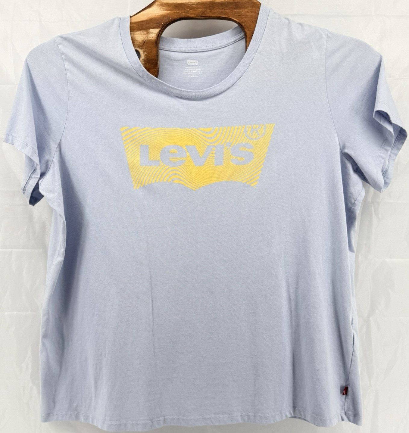 Levi’s Men’s Tee Shirt Size 3X Sky Blue Graphic Logo Relaxed Top Crewneck