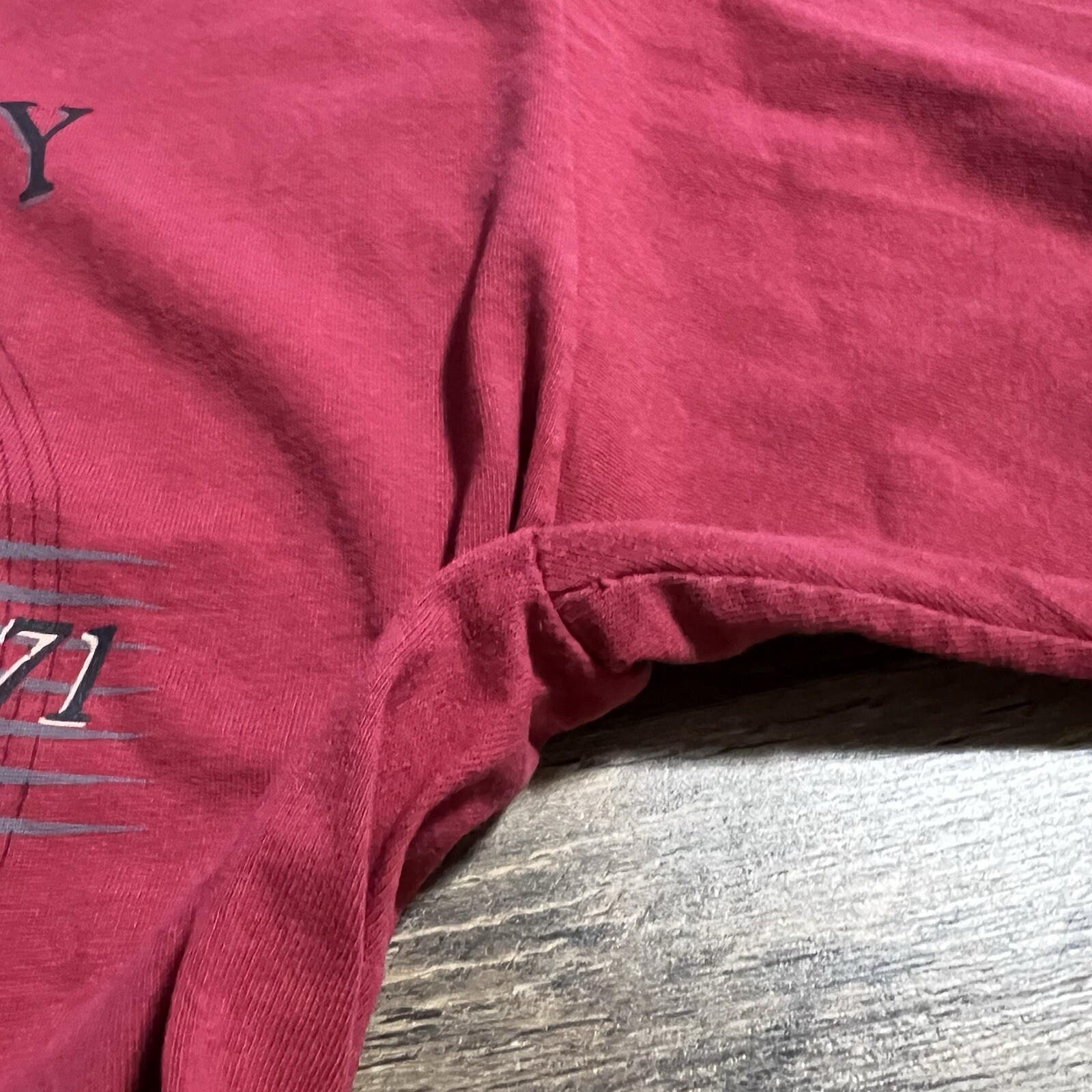 Vintage Crable University of Arkansas Mens Large L Red T Shirt Made in USA