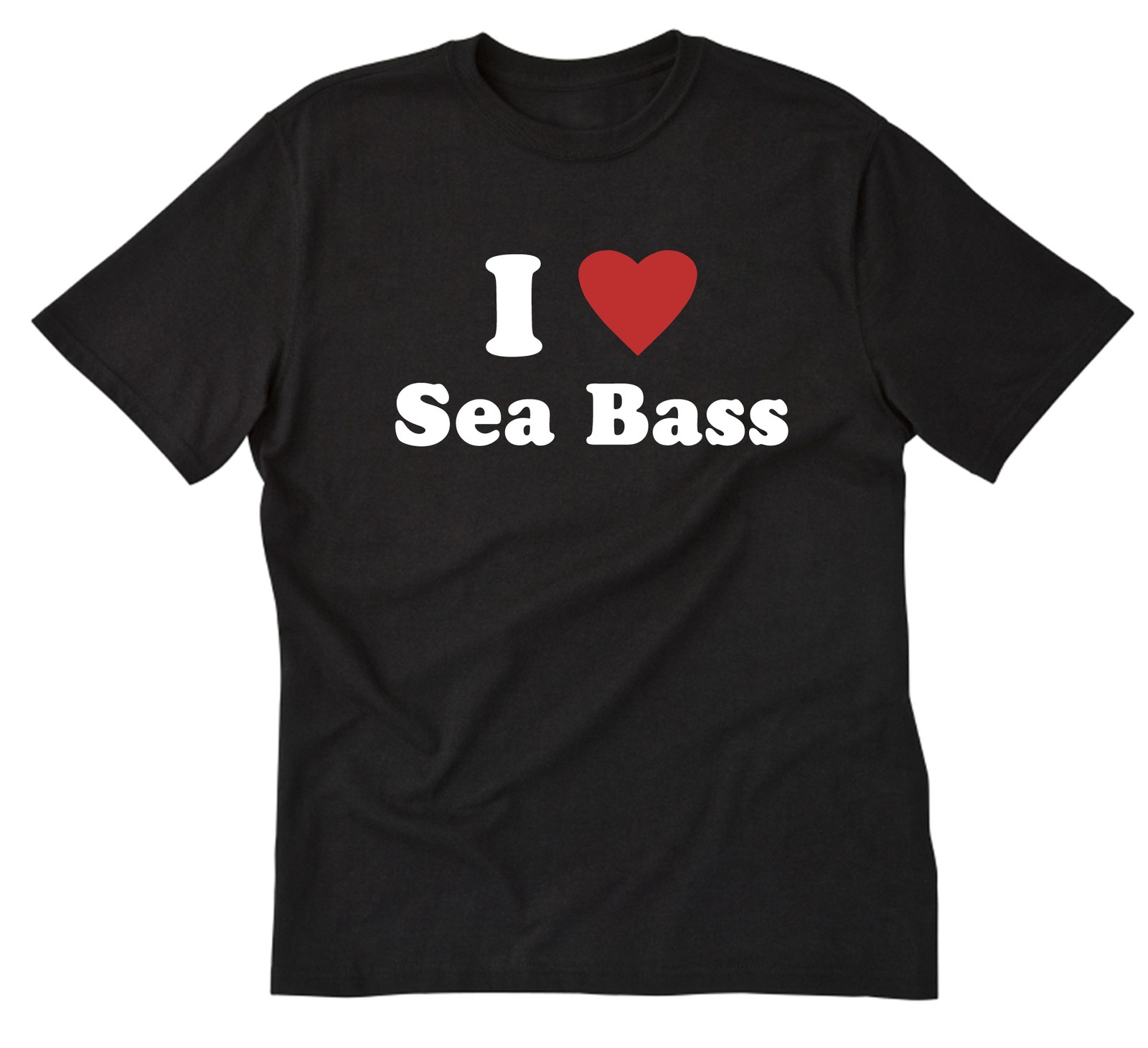 I Love Sea Bass Shirt I Heart Bass T-shirt