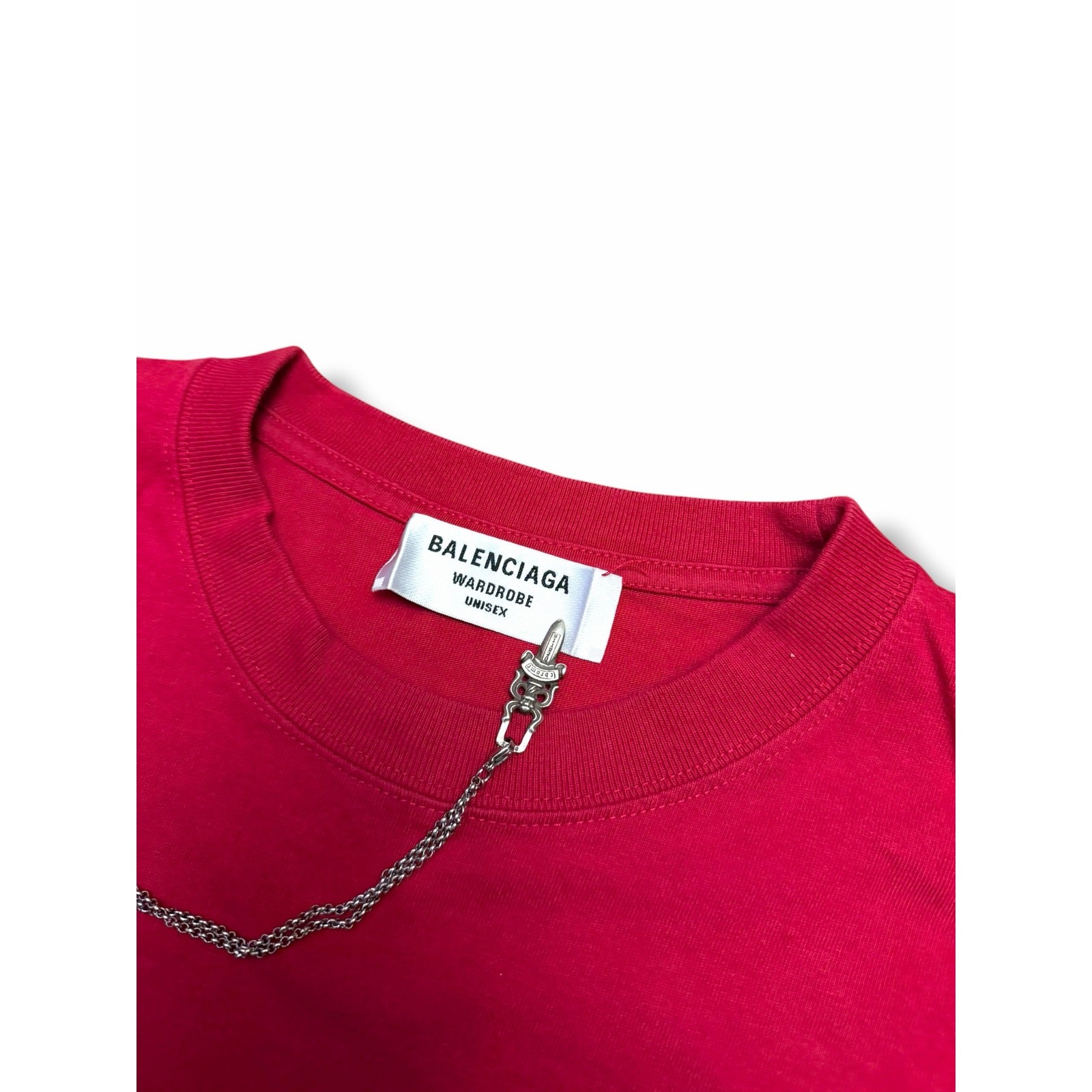 Balenciaga Logo Tee Red | Size MEDIUM