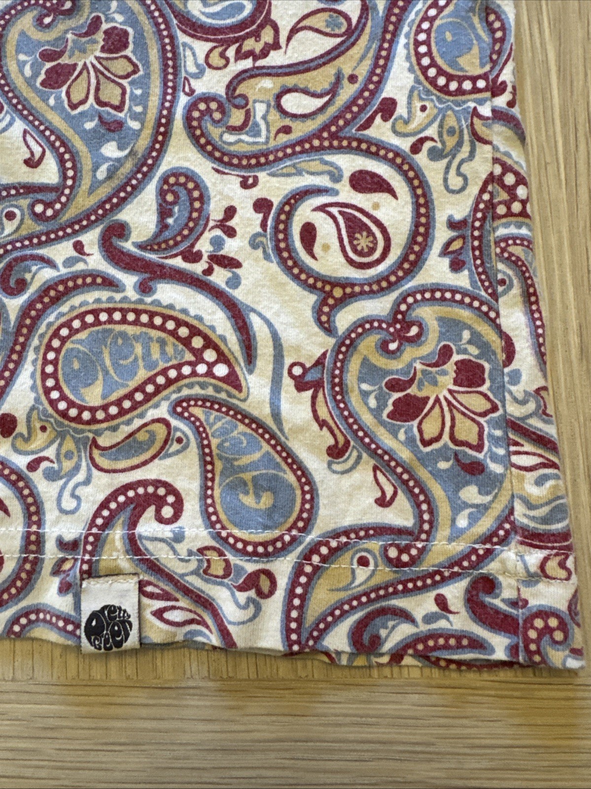 Pretty Green L Multicoloured Paisley Pattern Pocket T Shirt