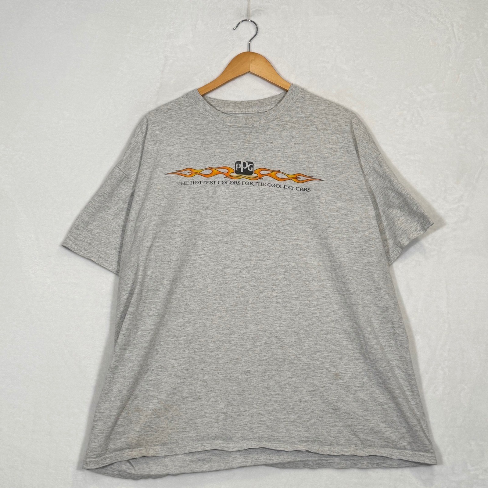 Port and Company Gray PPG Automotive Flames Graphic T-Shirt 2XL