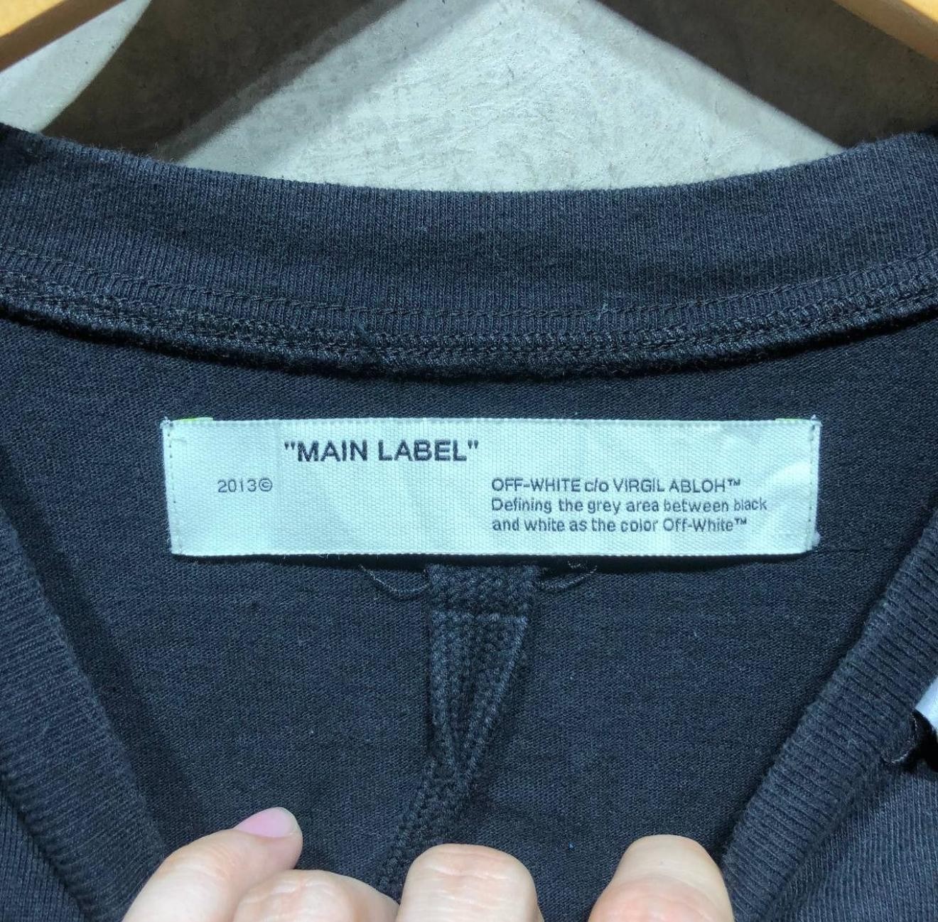 Off-White c/o Virgil Abloh Blue Lightning Arrow Graphic Tee Black Size L 2013
