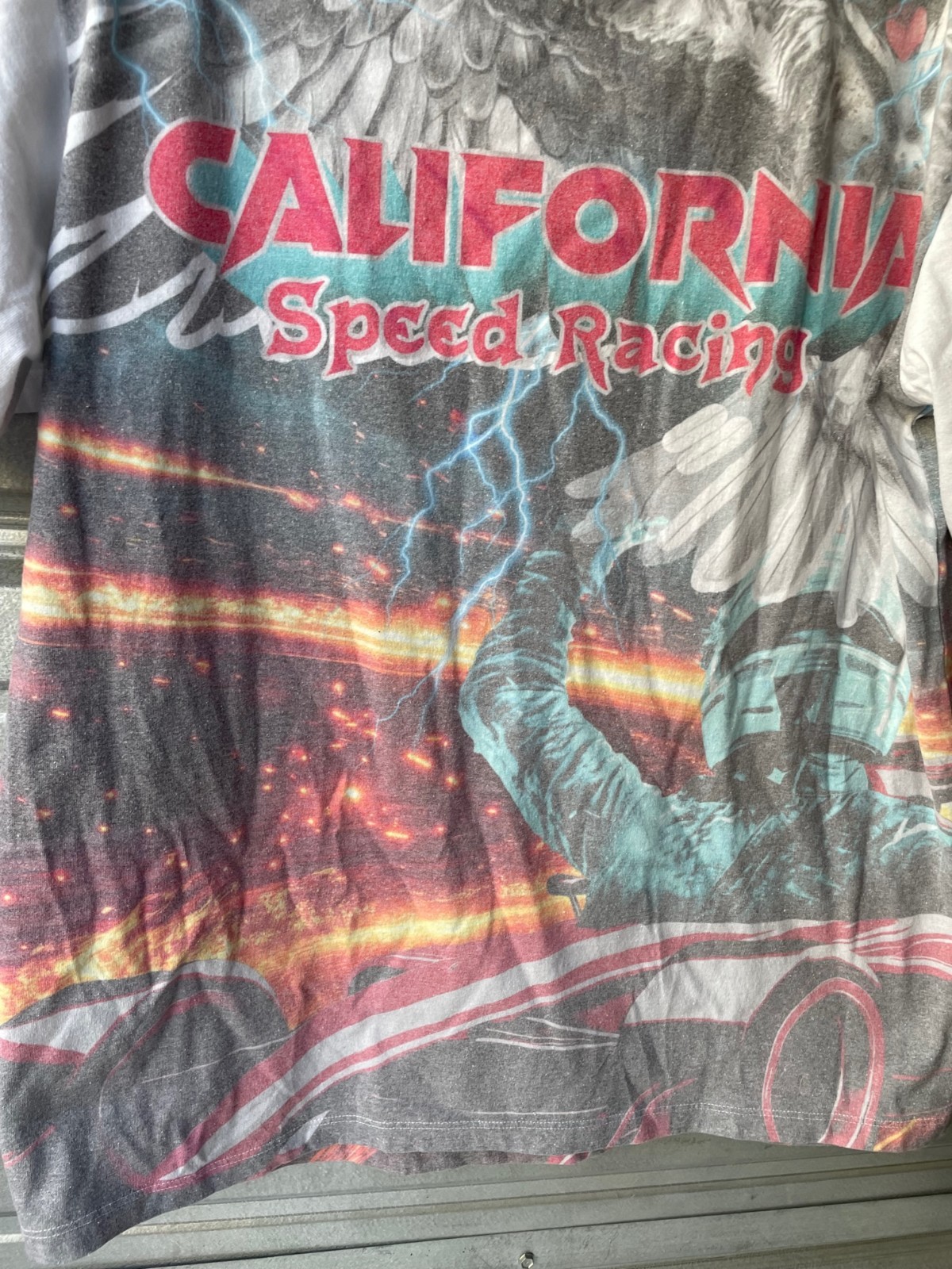 Recycled Threads California Speed Racing AOP All Over Print T-Shirt Men’s L