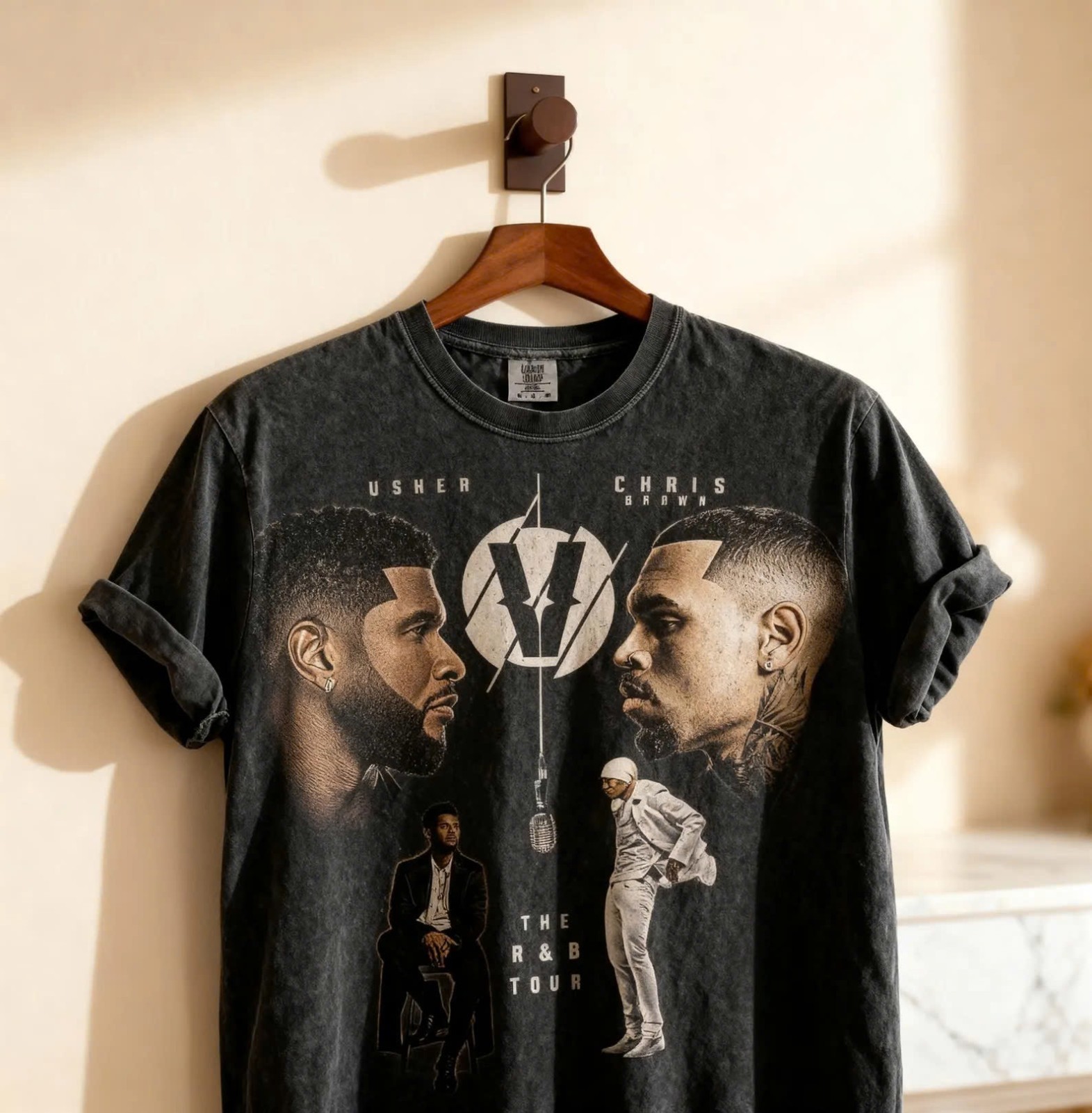 Usher Chris Brown R&B Tour T-shirt, Vintage Rap Graphic Tee, Hip Hop Rnb Fan Shi