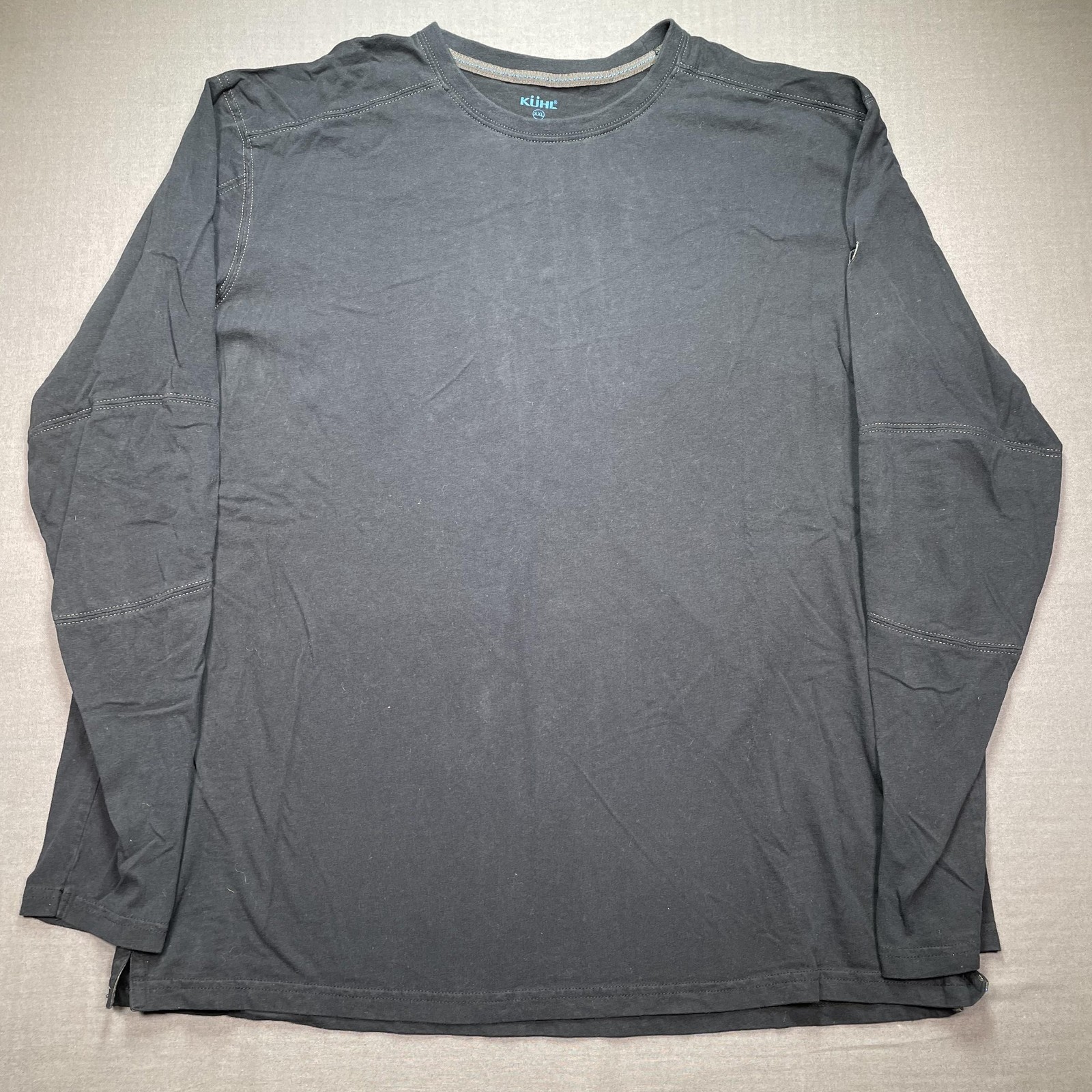 Kuhl Wildfibre Shirt Mens 2XL Black Organic Cotton Long Sleeve Hiking Tee