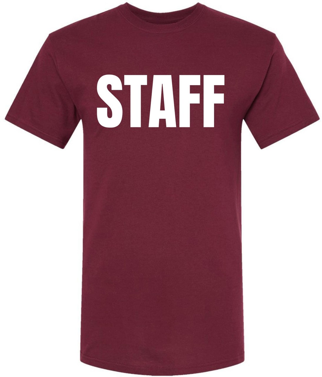 Staff T Shirt Printed Work Uniform Crewneck Tee Event Security Team Shirt