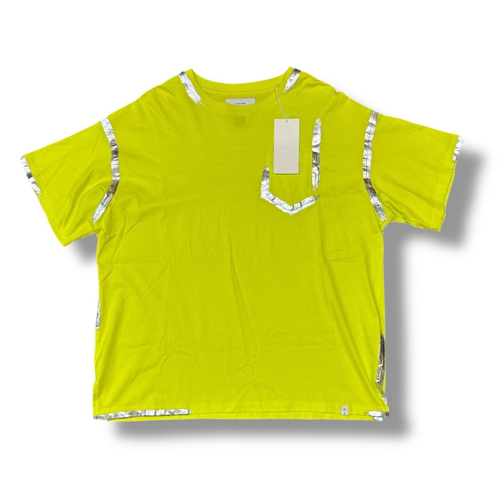 FACETASM 25SS FOIL BIG TEE NAT-TEE-U01 lime 5 （96426A）