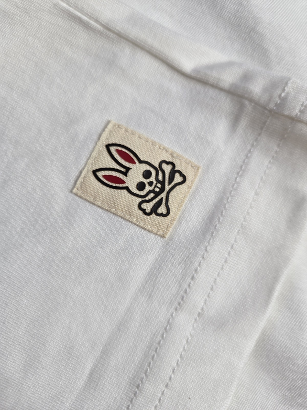 Psycho Bunny Men’s Hassop Graphic Tee White Pima Cotton T-Shirt Size 5 M NWT