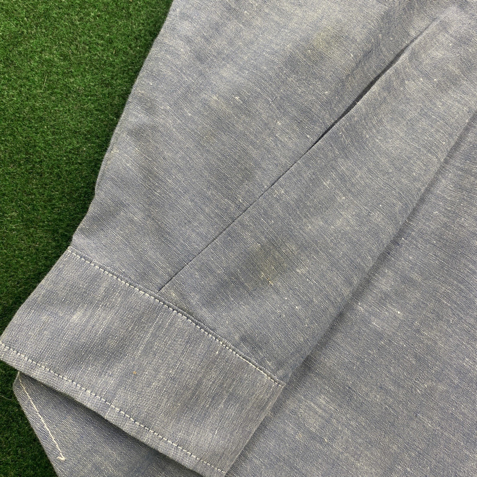 Vintage 60S King Kole Chambray Shirt Mens L Blue Denim Selvedge Cotton Work USA