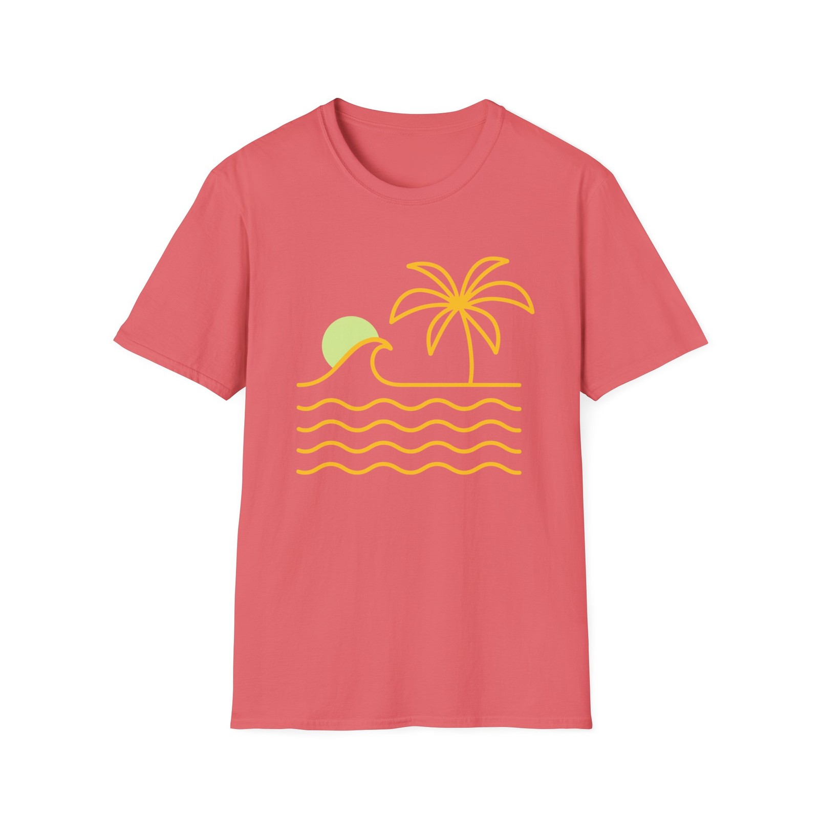 Tropical Sunset T-Shirt Beach Vibes, Summer, Vacation Wear,