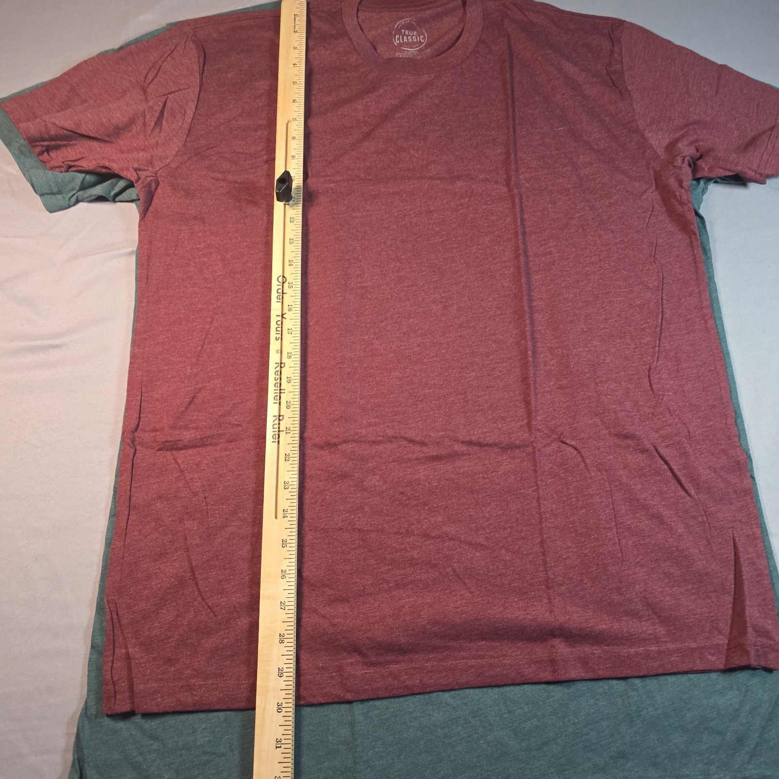 True Classic Crew Neck (2 pack) extra large XL heather green & heather burgundy