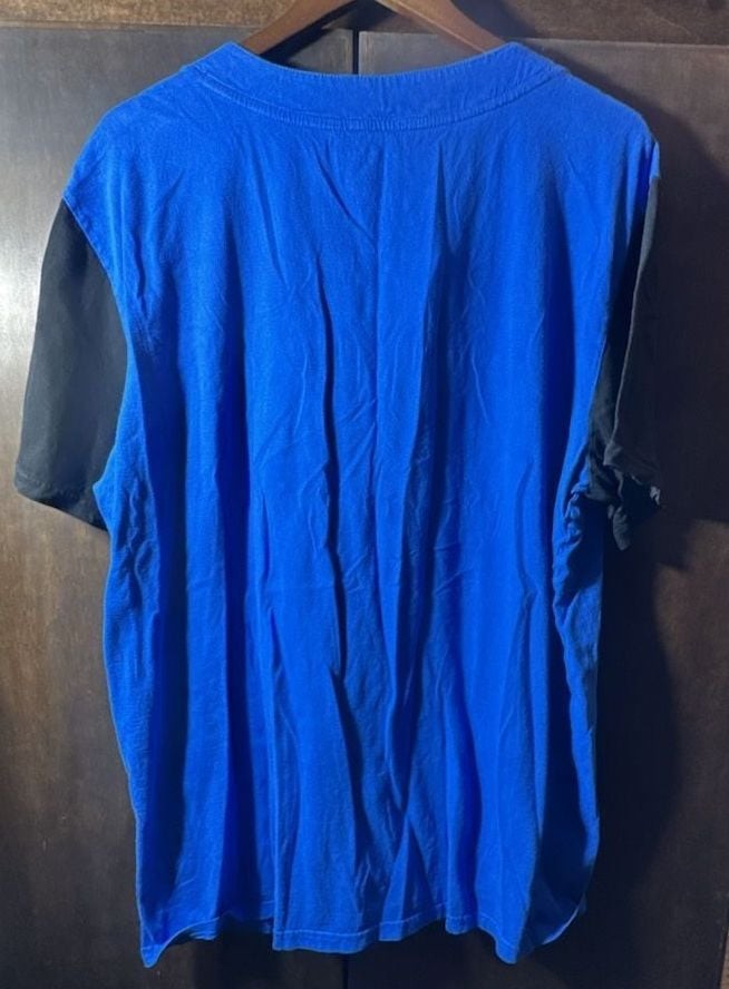 The Foundry Supply Co Mens XLT Blue Colorblock Baseball Henley Shirt Tall