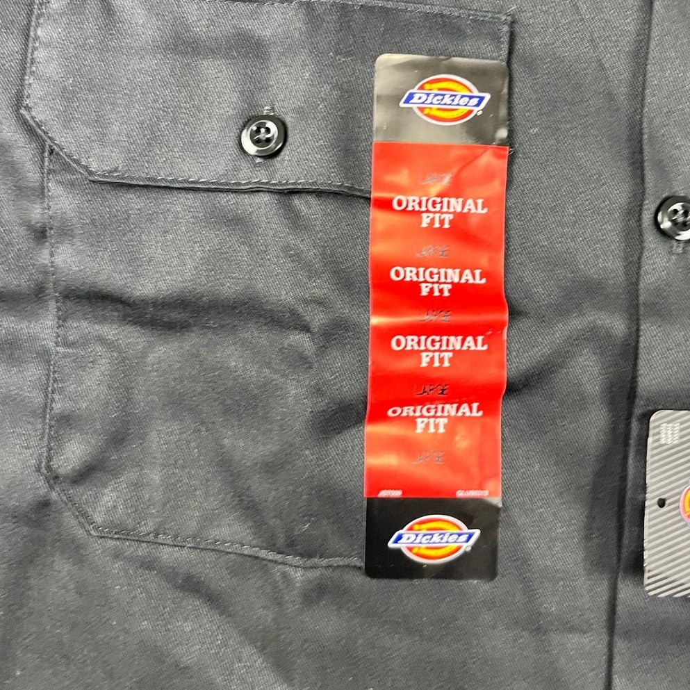 Men’s Dickies L Black Short Sleeve Work Shirt NWT New With Tags