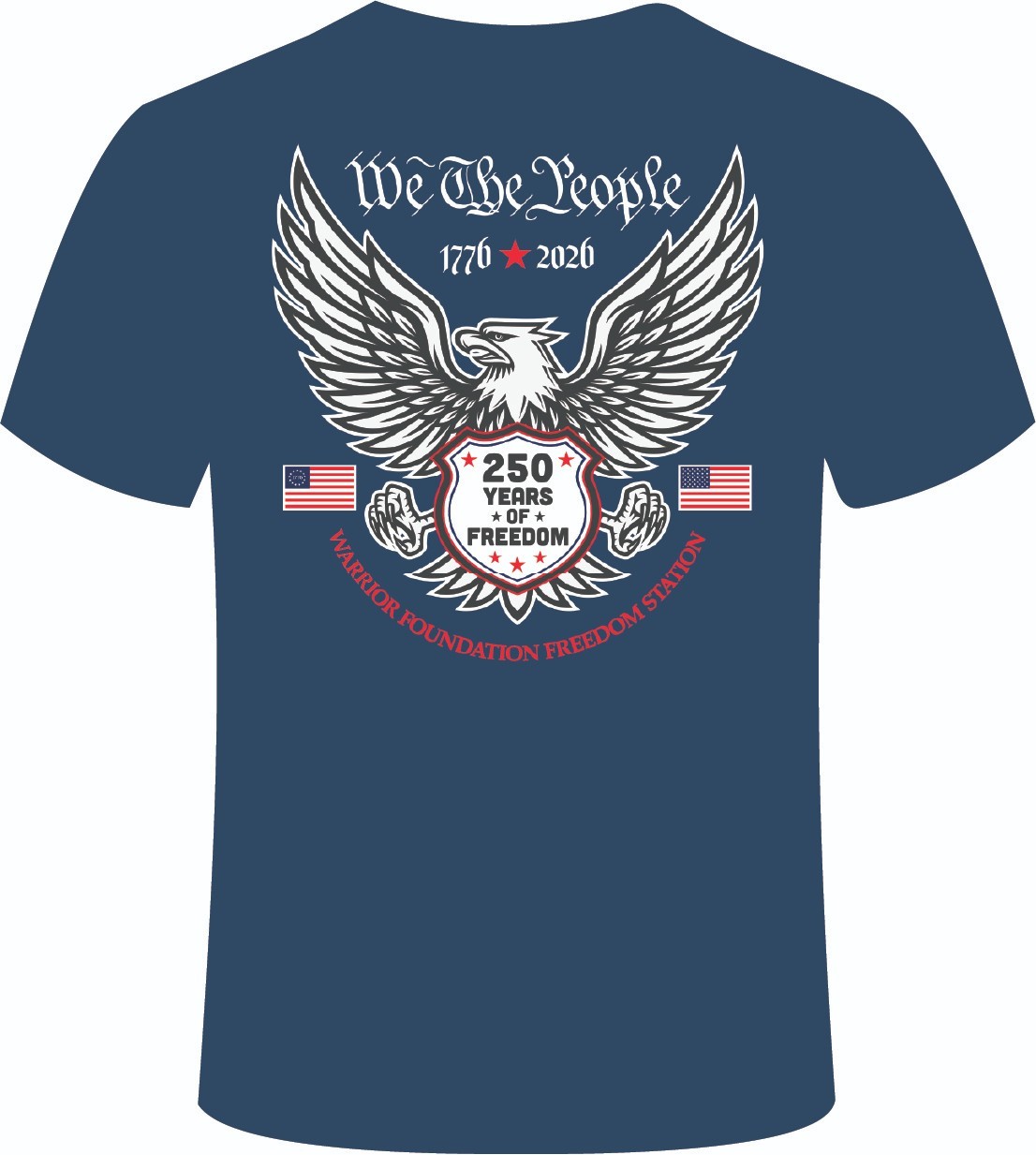 250th Anniversary Patriotic Men’s Blue T-Shirt