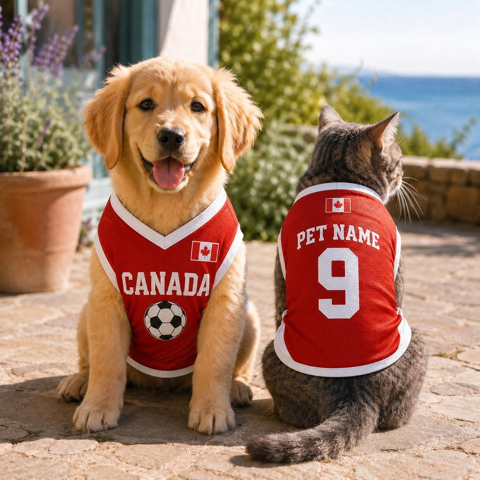 Custom Dog Soccer Jersey, Personalized Pet Football Shirt with Name Number