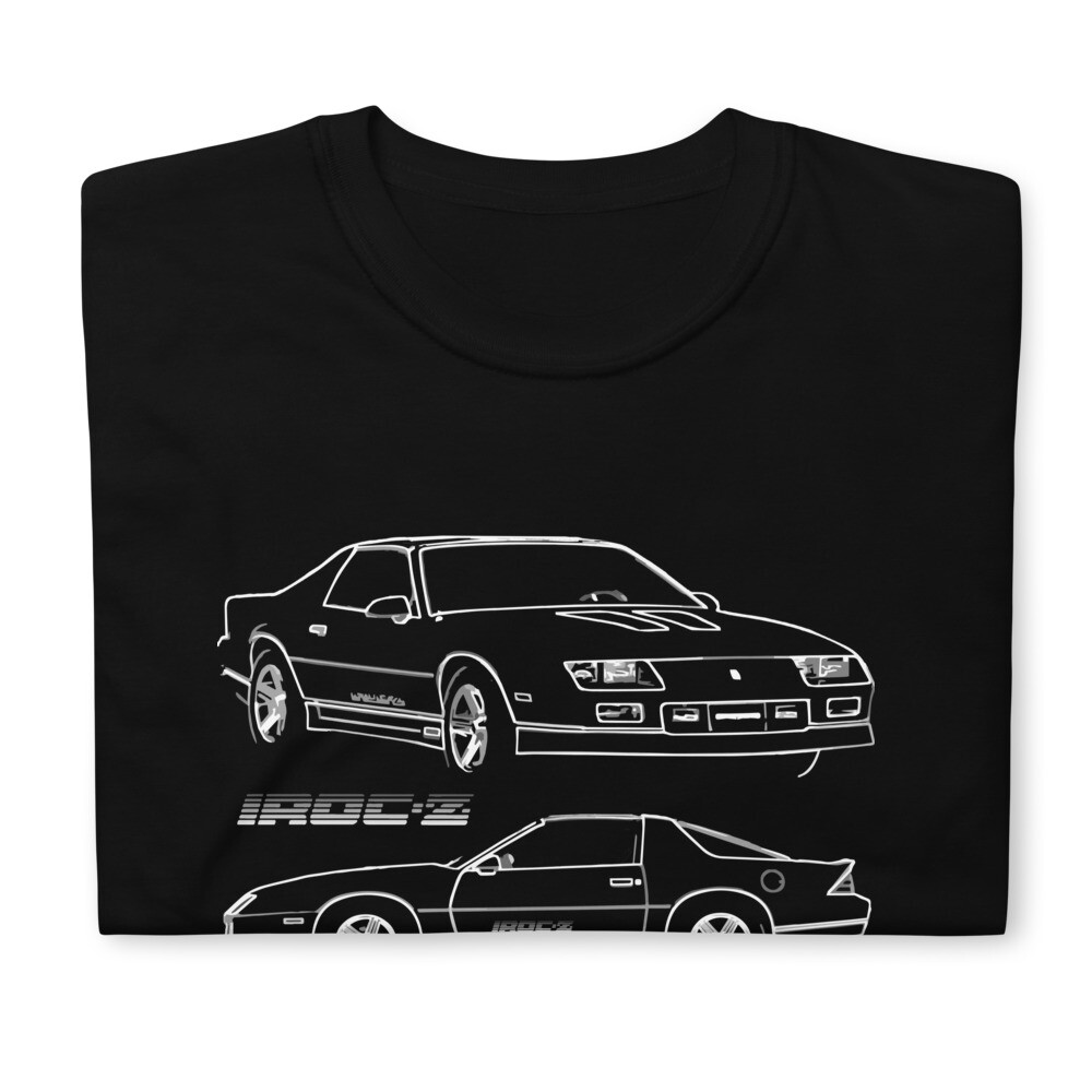 1987 Camaro IROC-Z Owner Gift Custom Outline Art Short-Sleeve Unisex T-Shirt