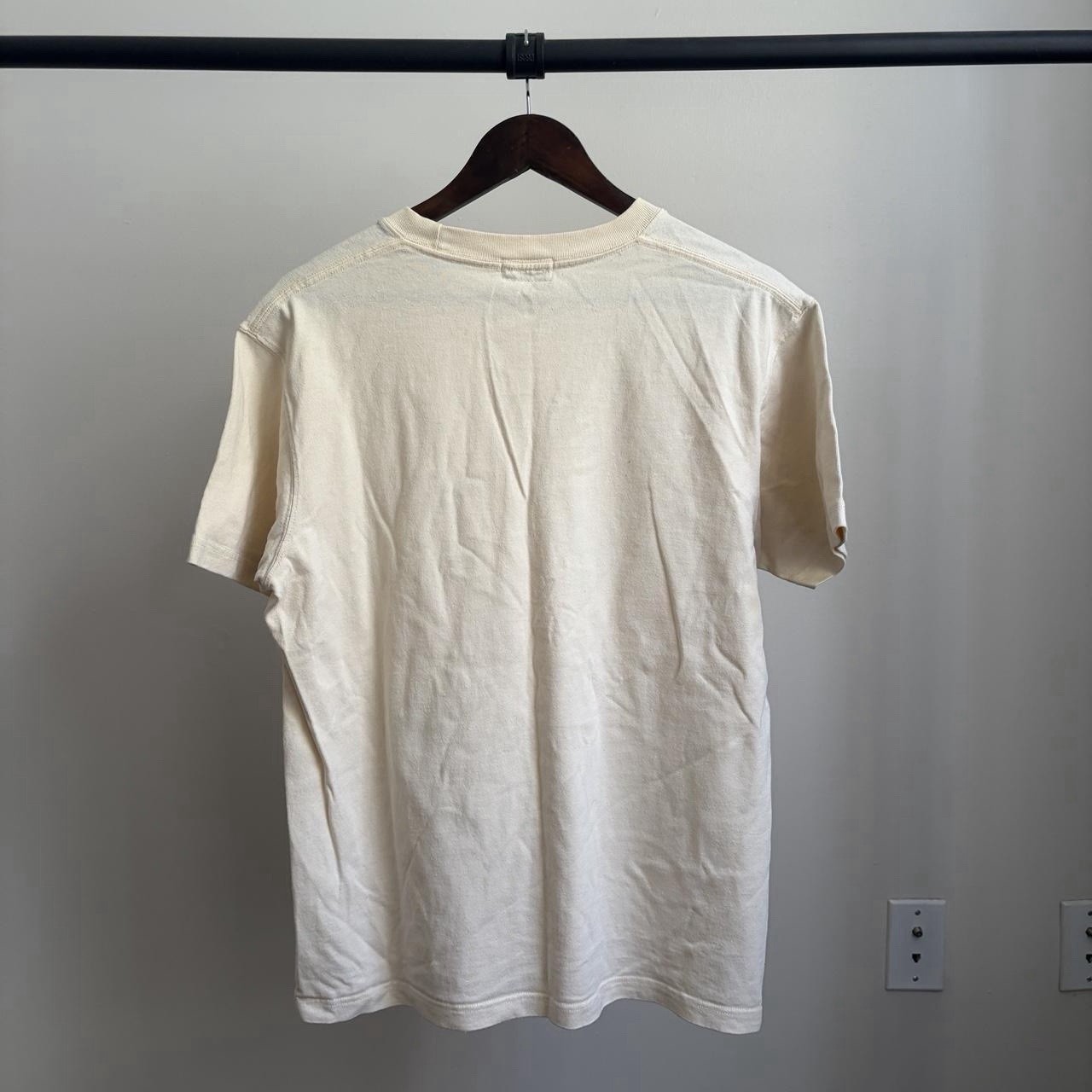 Non Stock MFG Retro Cream Faded Vintage Style Blank Classic Tee