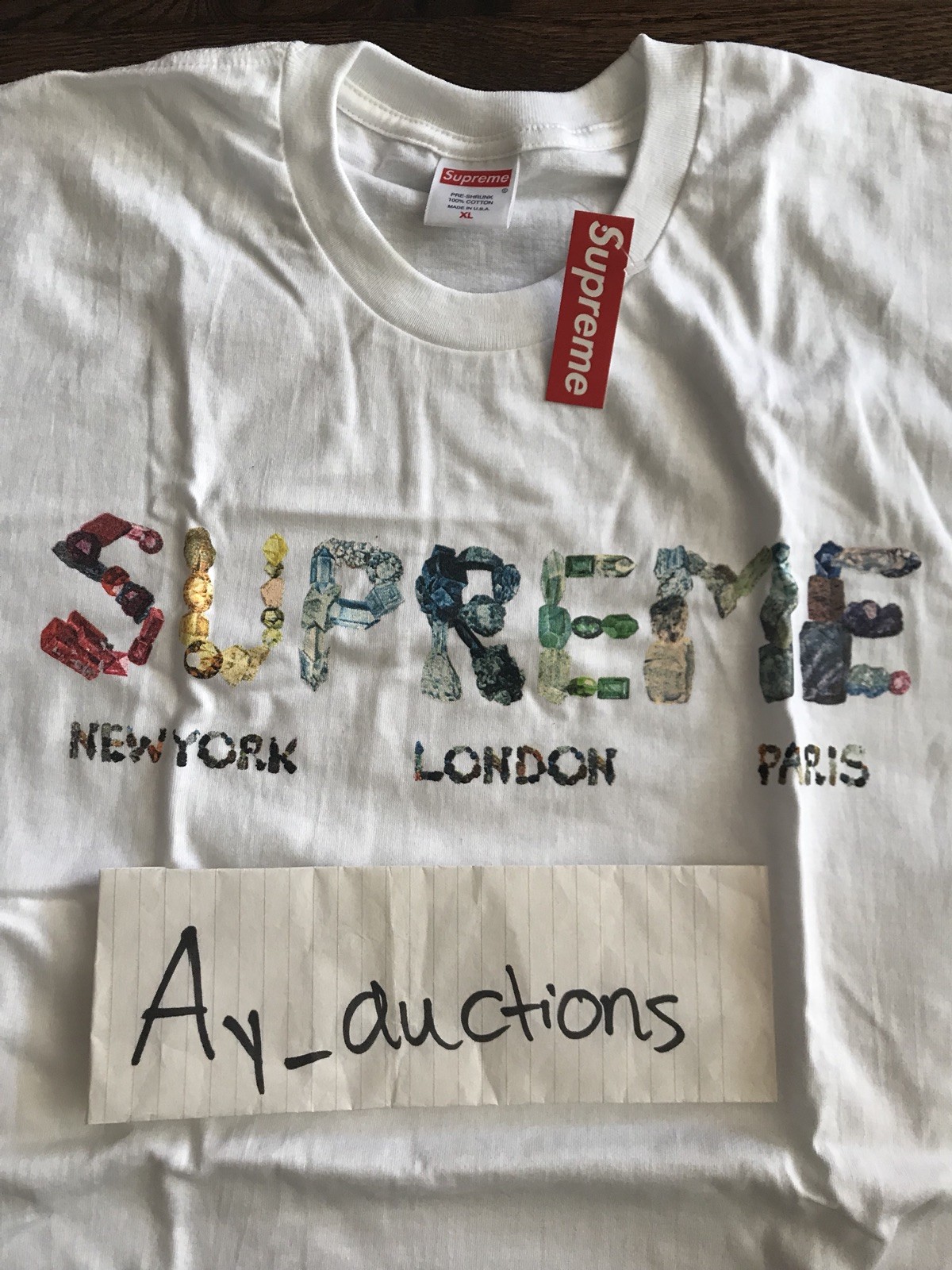 Supreme Rocks Tee White XLARGE Authentic *in Hand* ss18 see description