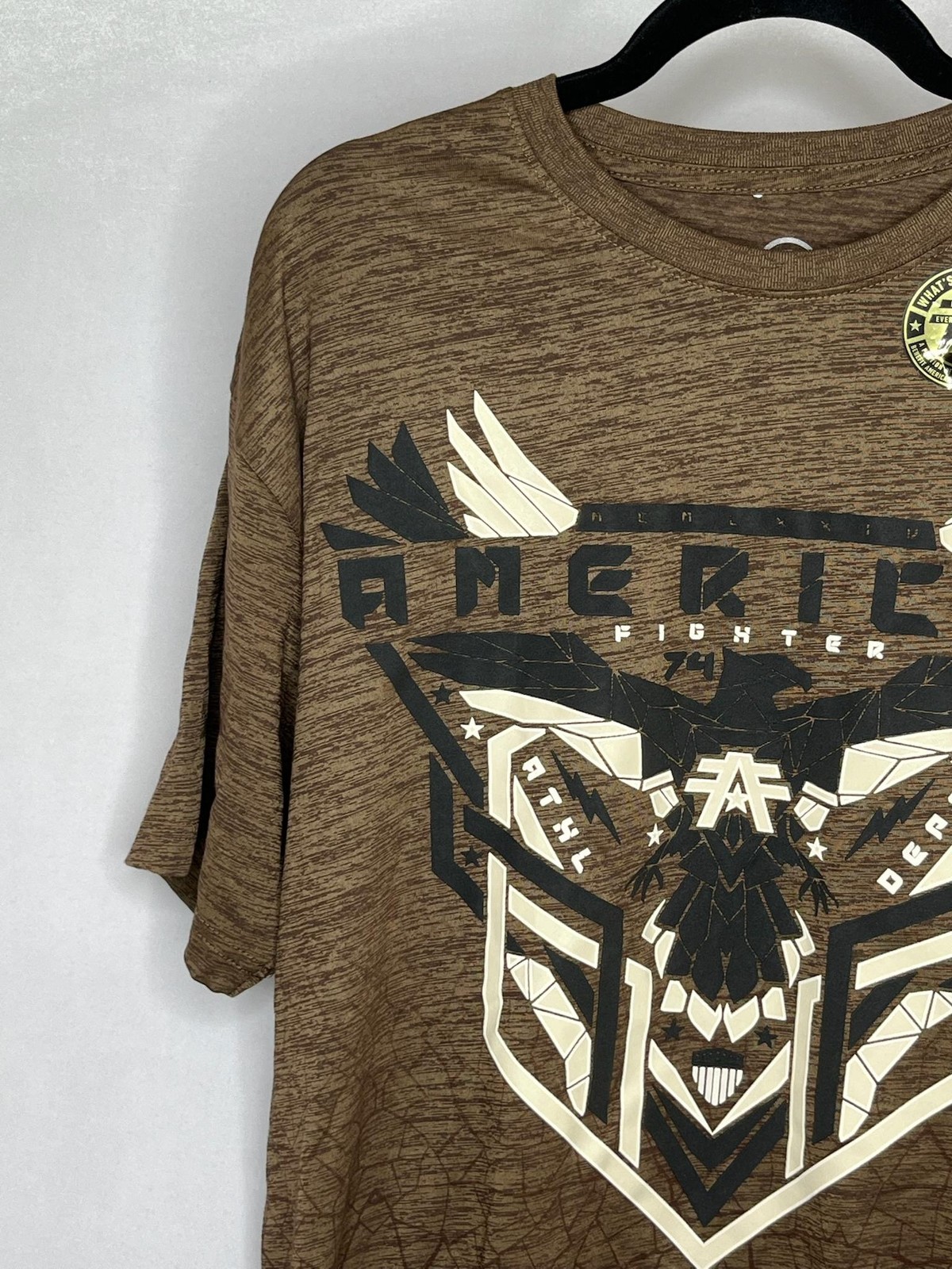 American Fighter Shirt Mens 2XL Brown Hertford S/S Eagle Graphic Tee NEW