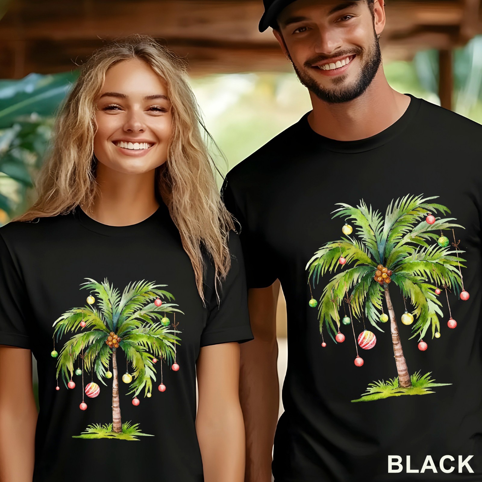 Christmas Palm Tree Shirt, Christmas Tree Tee, Tropical Palm Christmas, 203733