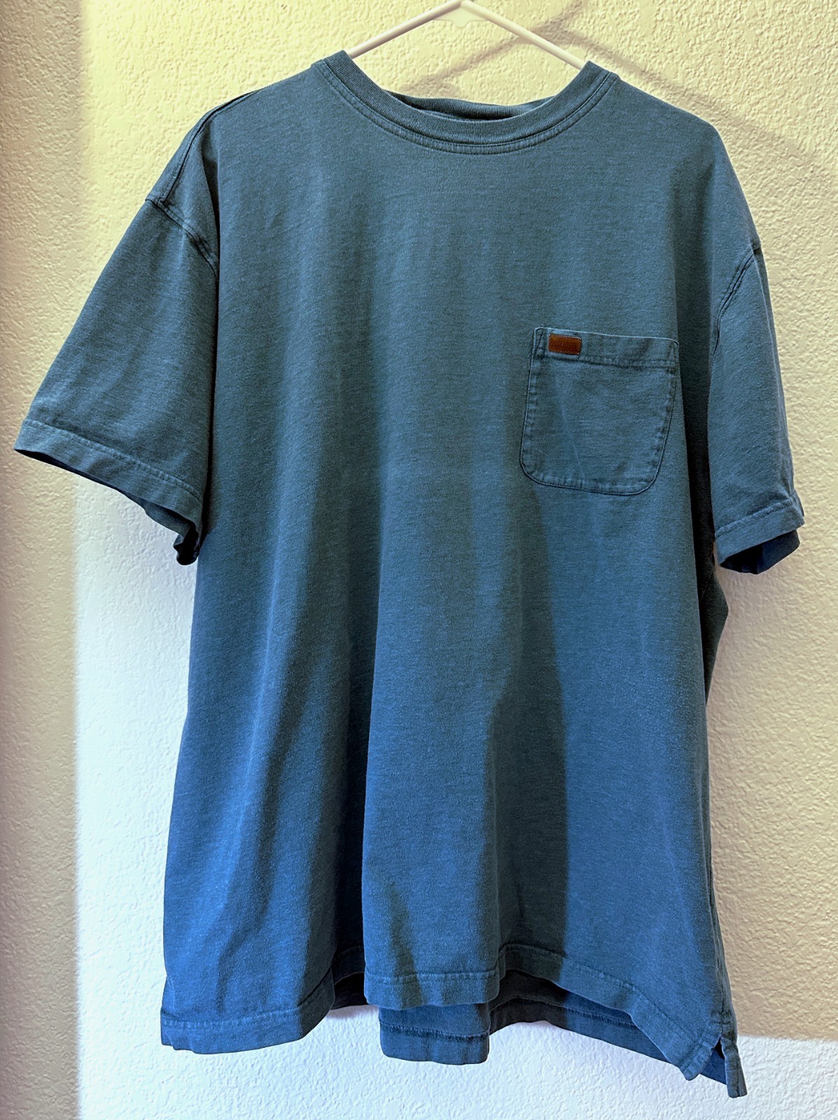 Pendleton Men’s XXL Pocket T-Shirt Blue Heather Teal 100% Cotton Short Sleeve