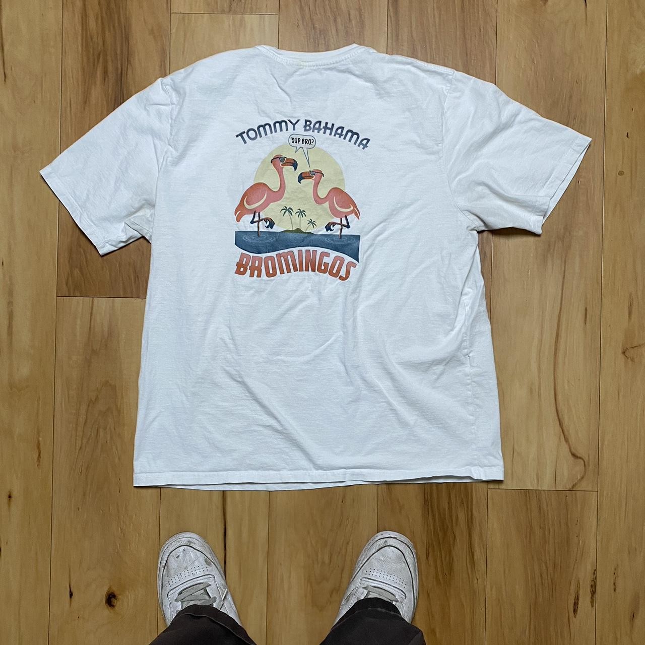 Tommy Bahama “Bromingos” White T-Shirt Mens Preppy Size Xl See Description
