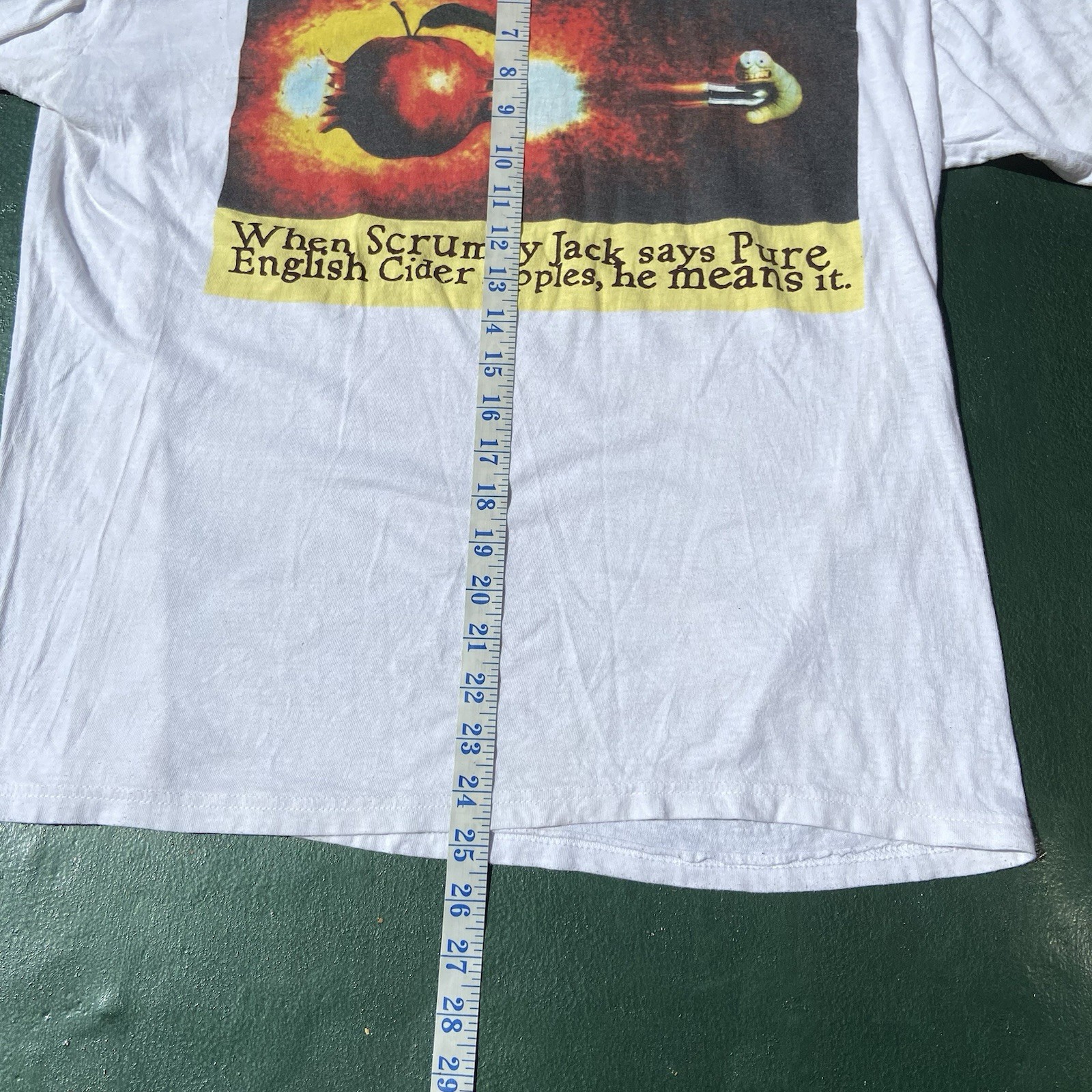Vintage Scrumpy Jack Cider T Shirt Large Shooting Maggot 90s Promo Breweriana