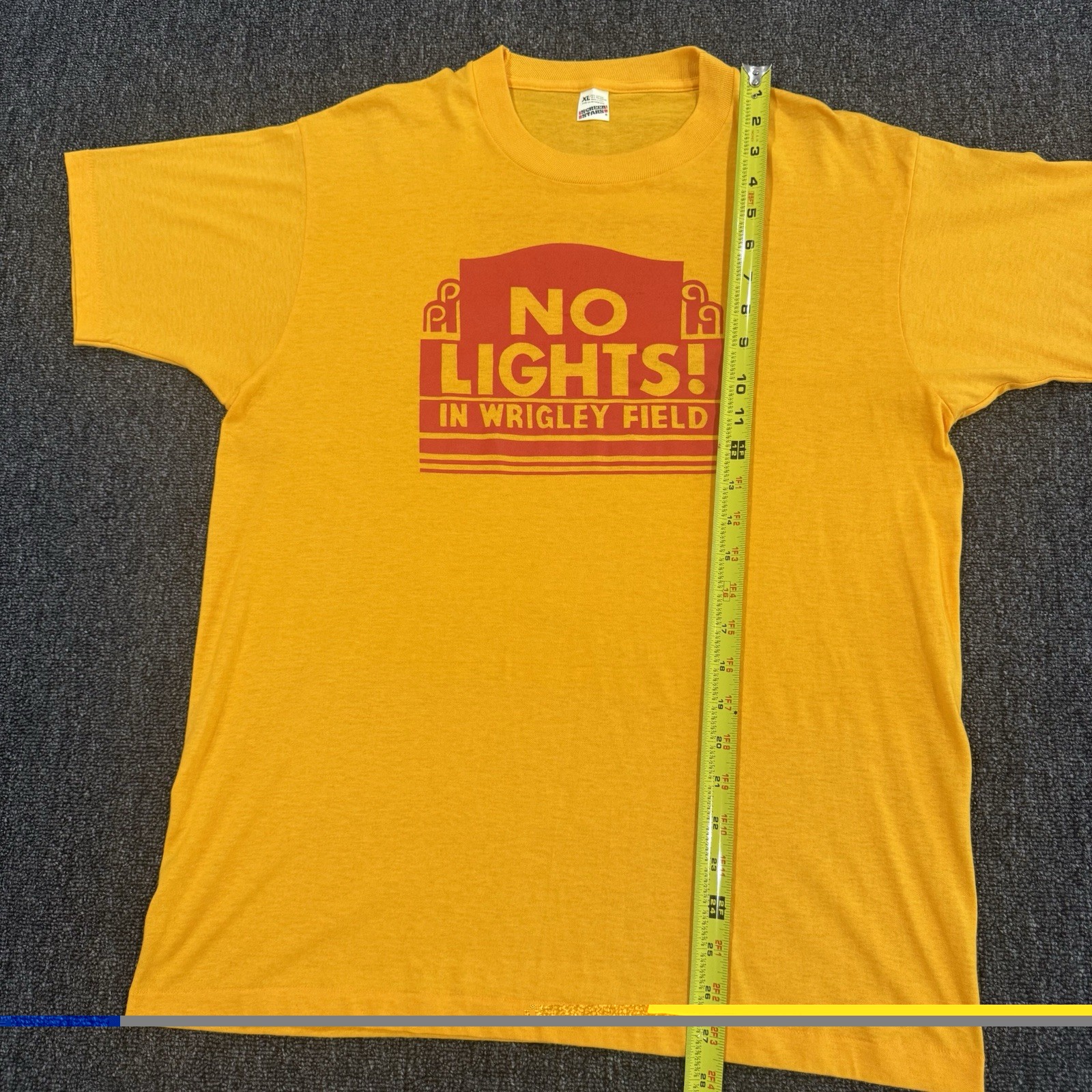 Vintage 80s Chicago Cubs No Lights Wrigley Field Protest T Shirt Screen Stars XL