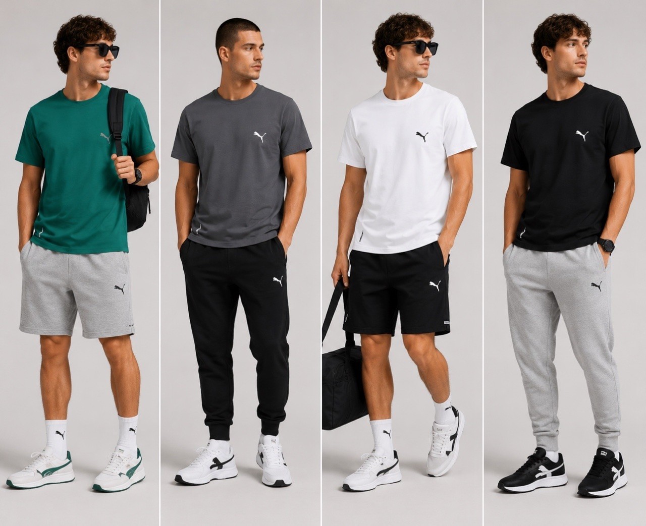 Puma Men’s 180gsm Sorona Logo T-Shirt 4 Colors, Sizes L-4XL