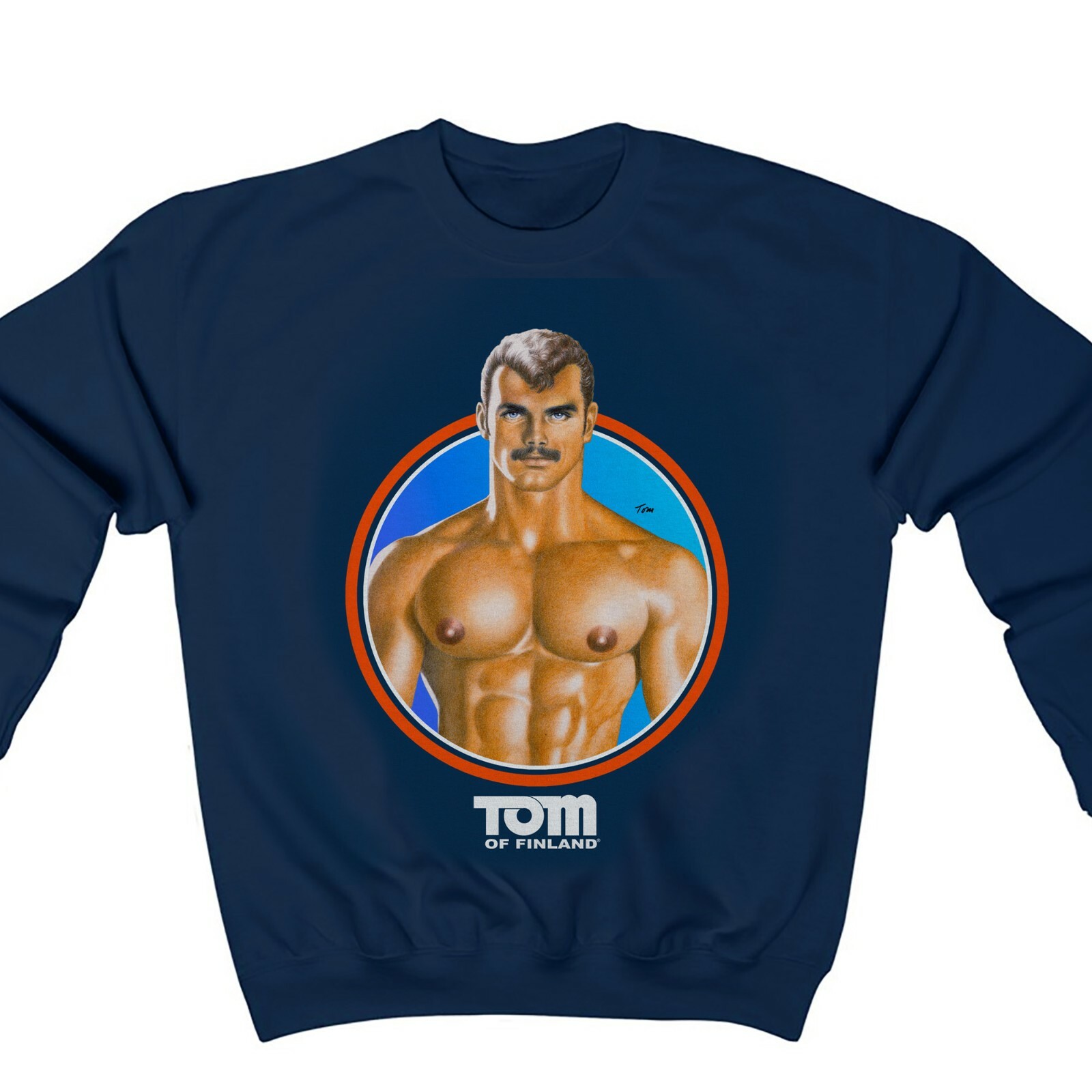 TOM OF FINLAND MENS SWEAT SHIRT “MUSCLE STUD” (GAY, LEATHER PANTS, PRINT, KINK)