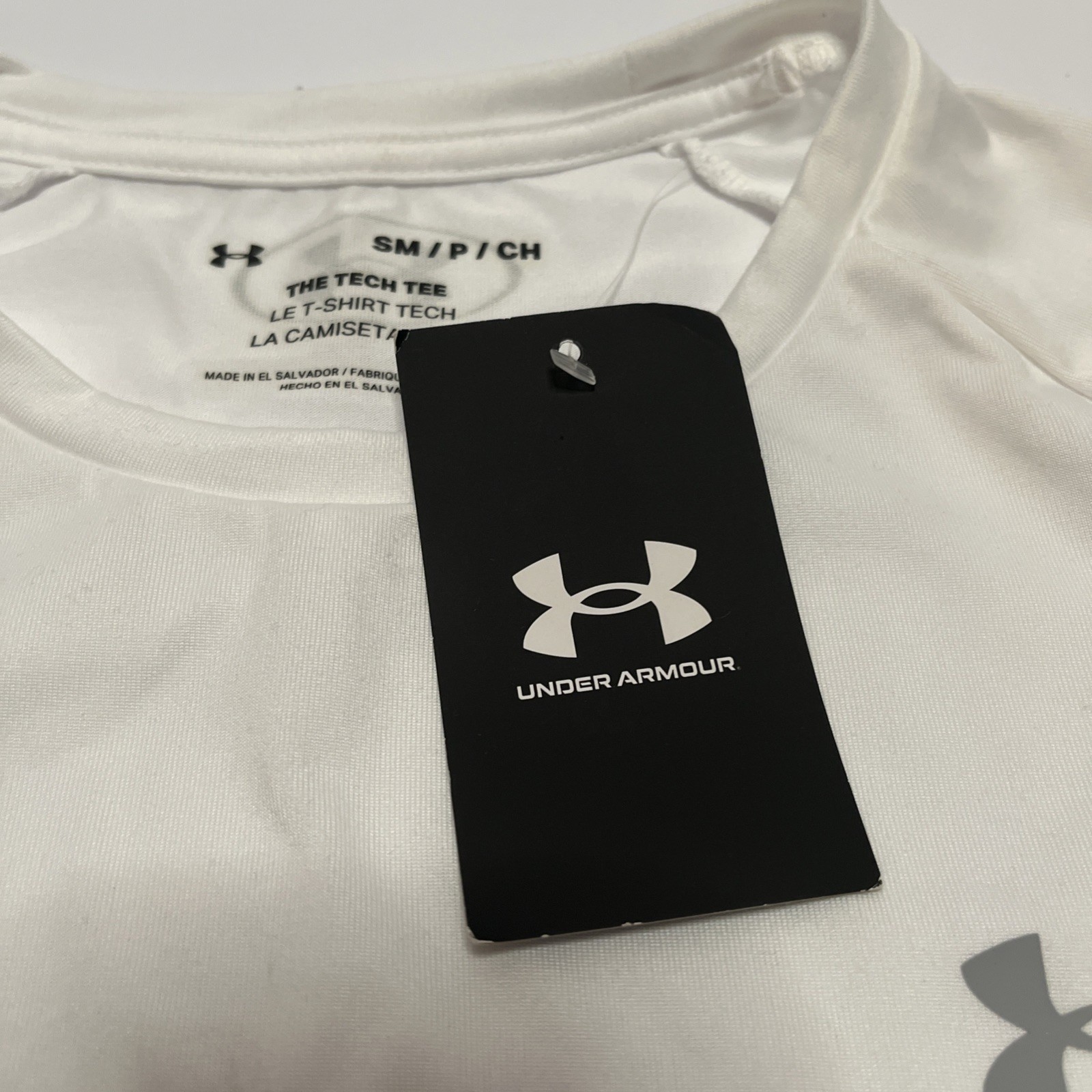 NWT Under Armour The Tech Tee Short Sleeve Shirt Men’s Size Small White Top