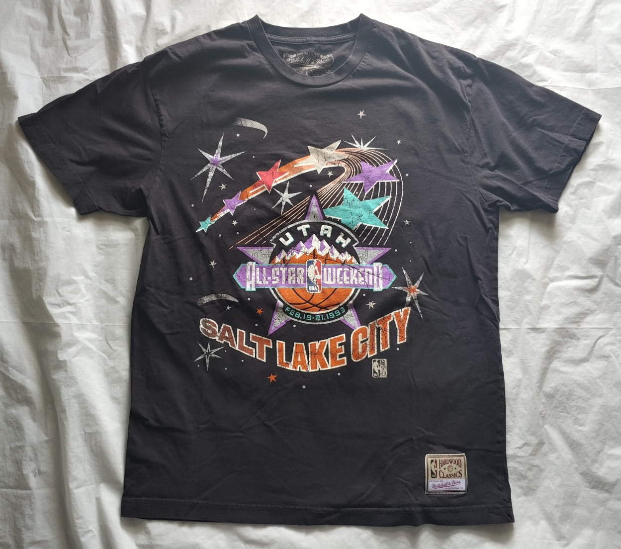 1993 NBA All-Star Weekend Utah Mitchell & Ness T-Shirt – Size Large / L