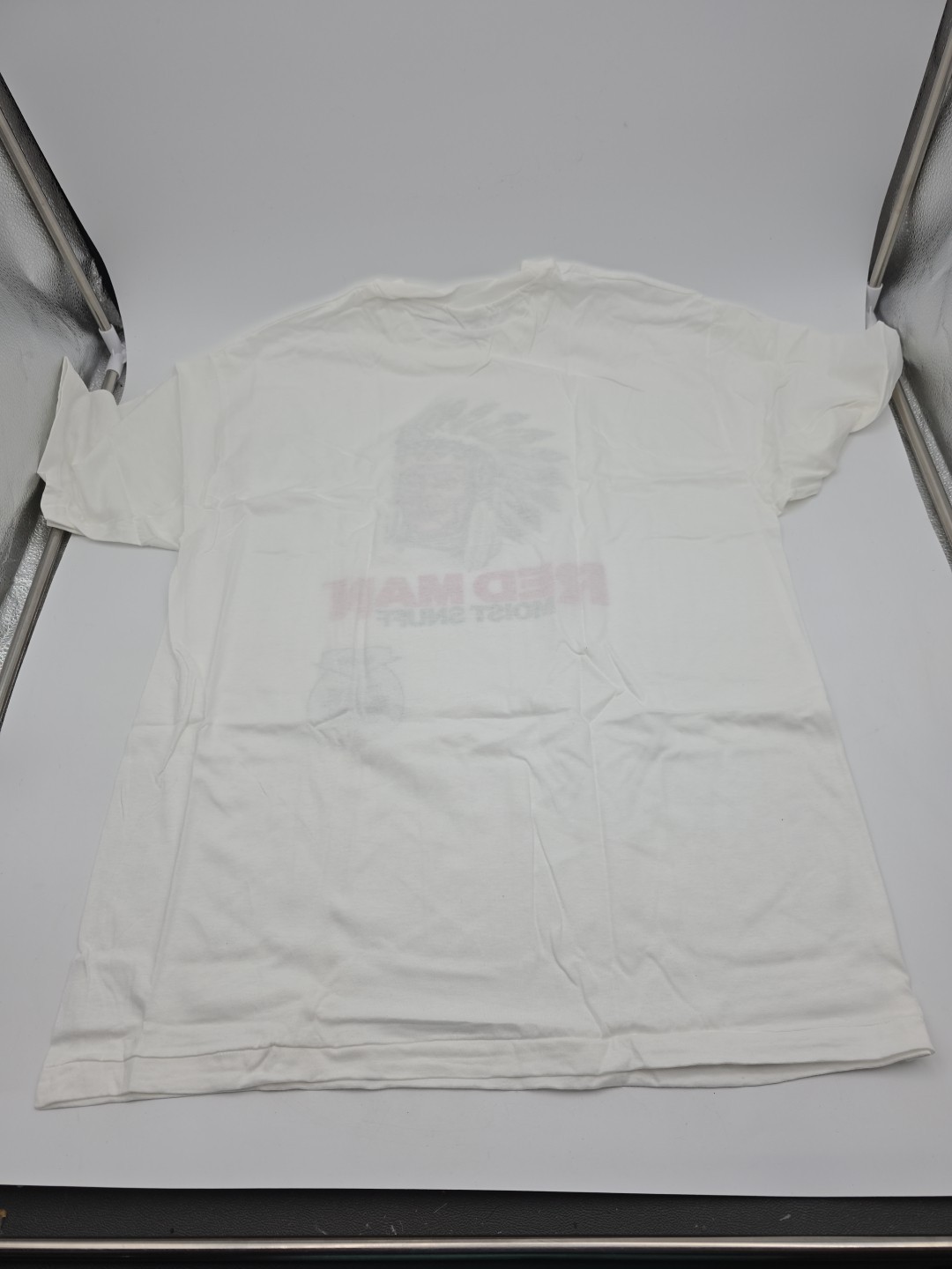 NOS Vintage 90s RED MAN Moist Snuff T-SHIRT Indian TOBACCO Tee SINGLE Stitch XL