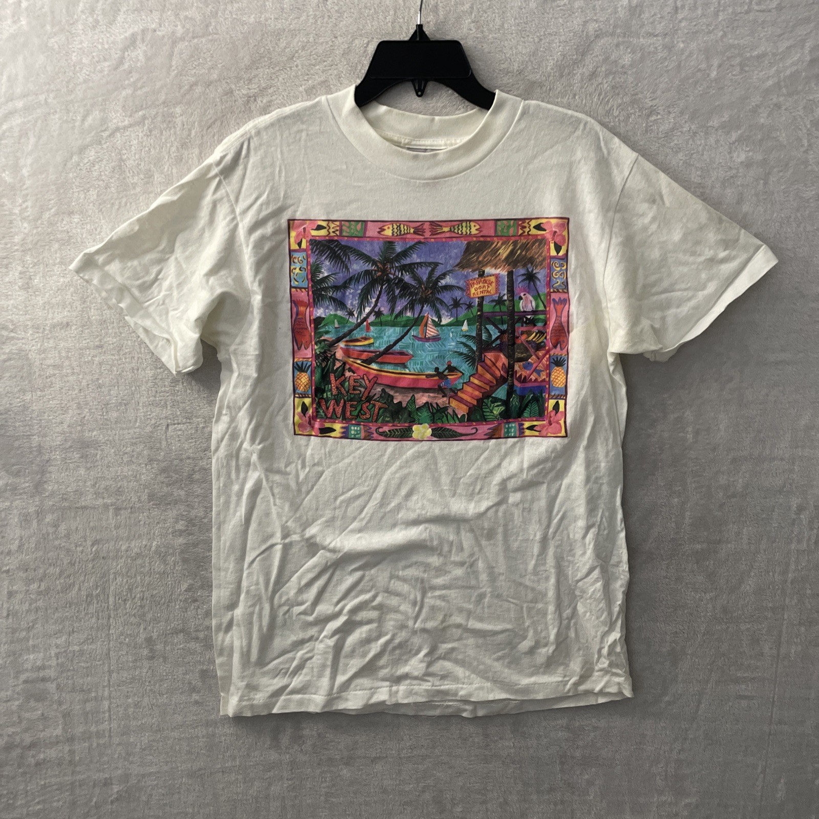 Delta Mens T Shirt Destination Graphic White Large Cotton Short Sleeve Crew