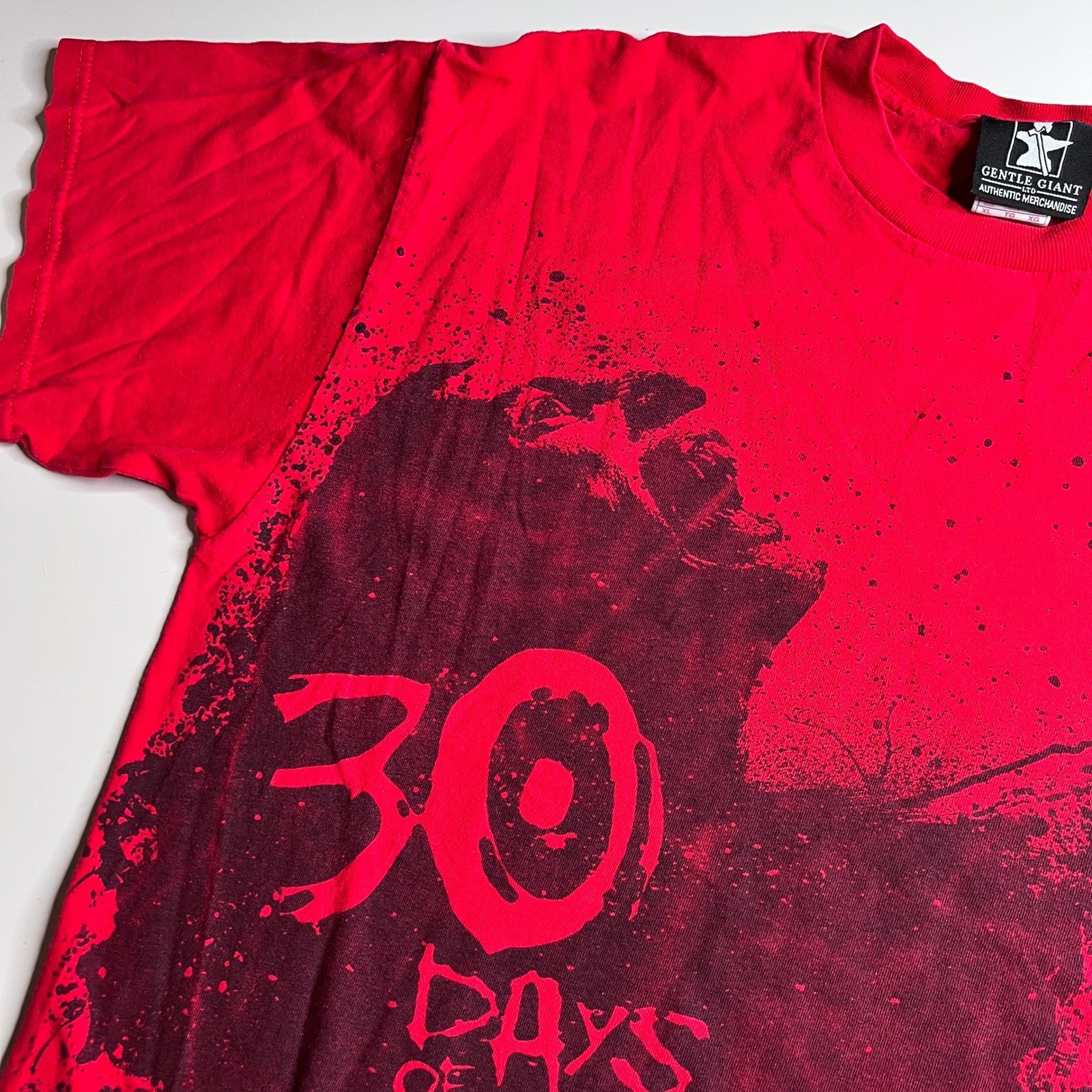 Vintage 2007 30 Days of Night Movie Promo T-Shirt Mens XL Red Horror Vampire Tee