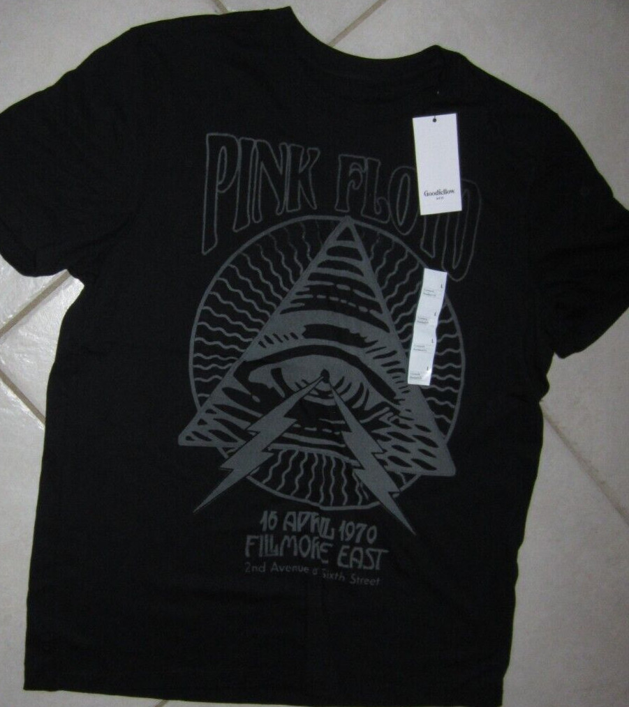 MENS MUSIC SHIRT PINK FLOYD NEW WITH TAGS MENS LARGE CHEST 42 60 COTT 40 POLYESE