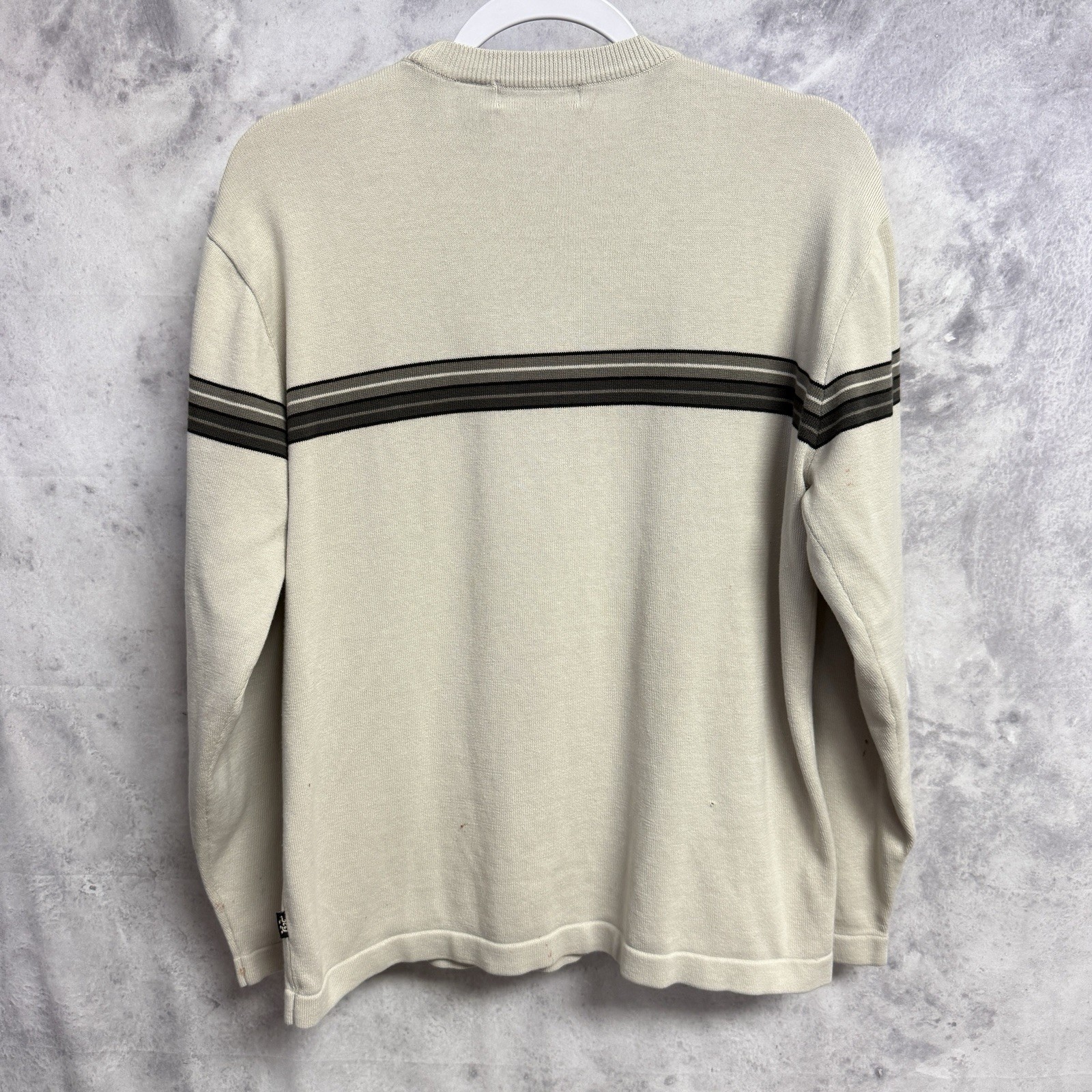 Vintage Skate Knit T Shirt Mens M Striped Long Sleeve Y2K Grunge Skateboarding