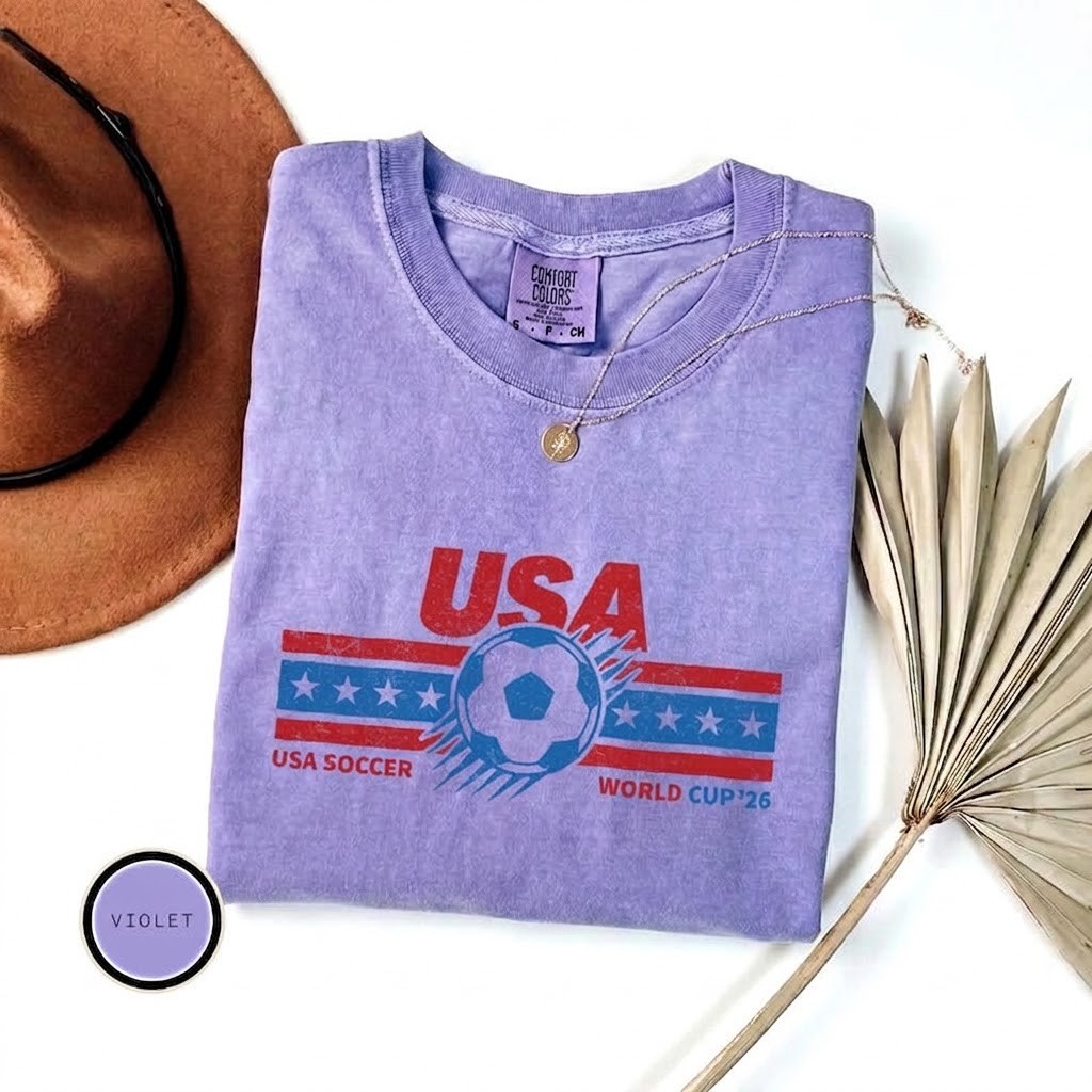 Vintage USA Soccer World 26 T-Shirt, USA Football Fan Shirt