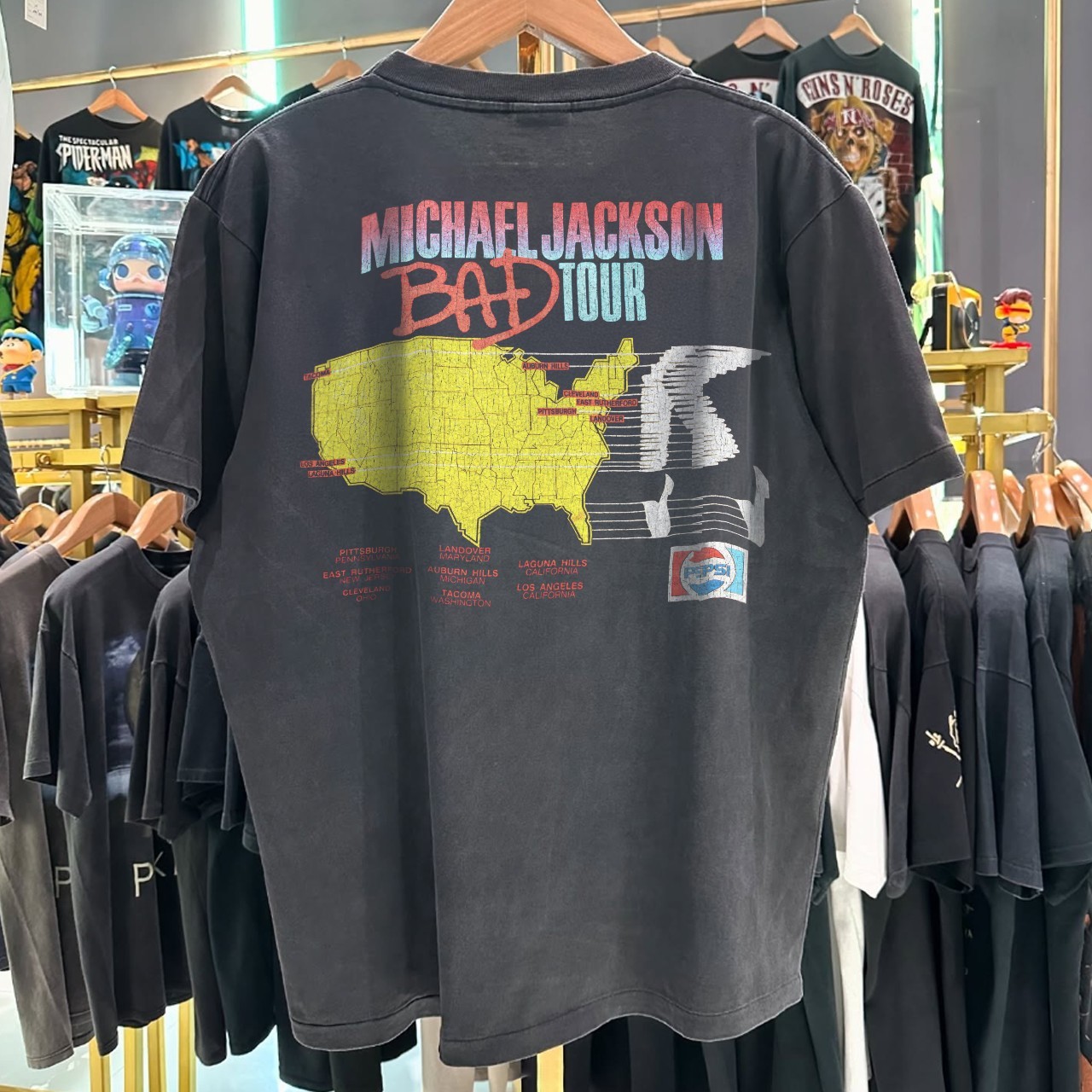 1988 Michael Jackson Bad World Tour Classic T-Shirt Black XL