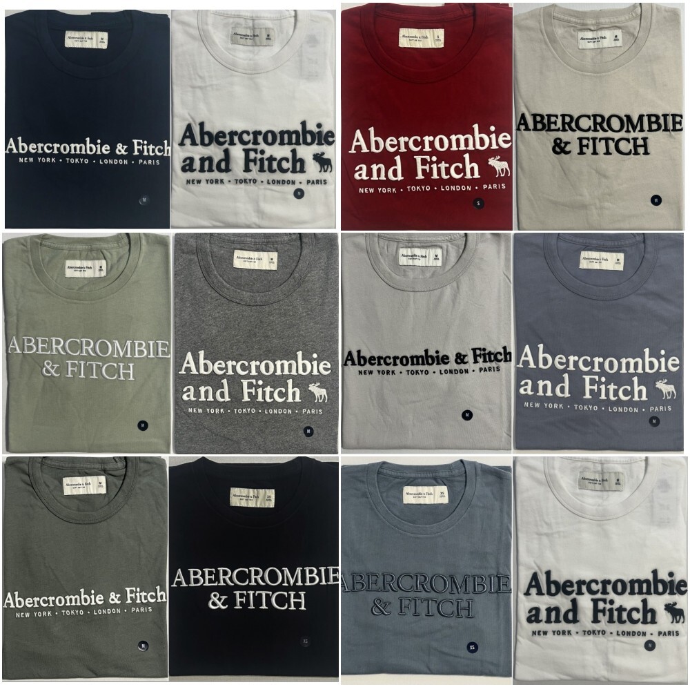 Abercrombie & Fitch Men’s Applique Graphic T-Shirt A&F Logo Size XS S M L XL XXL