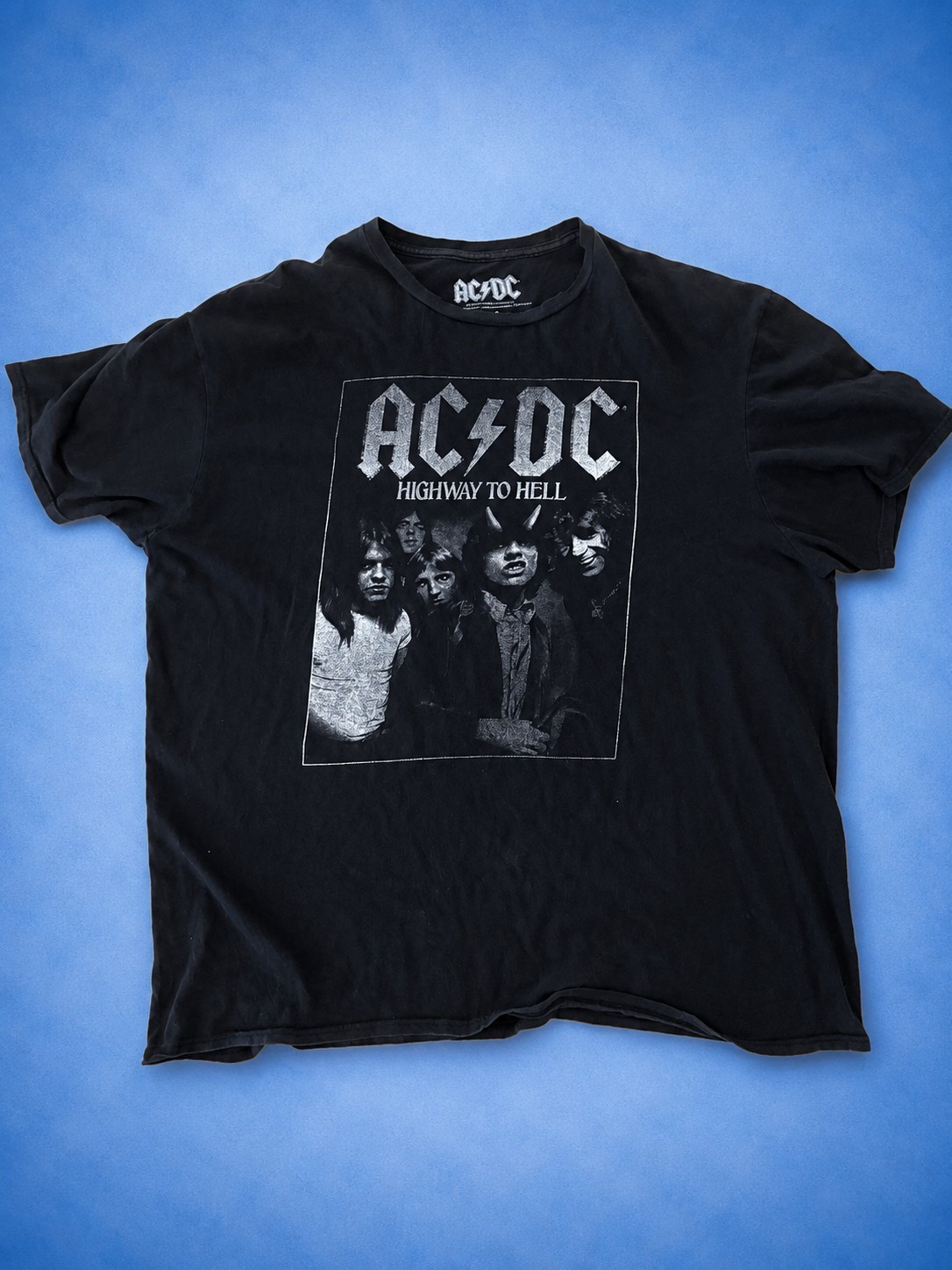 AC/DC Highway To Hell Shirt Mens 2XL Black Band Graphic Rock Music Tee