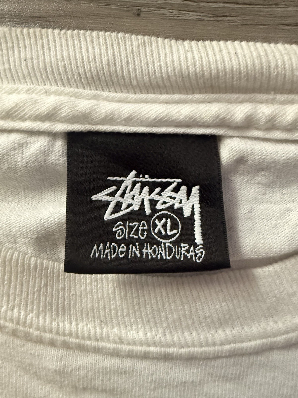 Stussy 8 Ball Graphic T-Shirt White Size XL Big Back Logo Streetwear