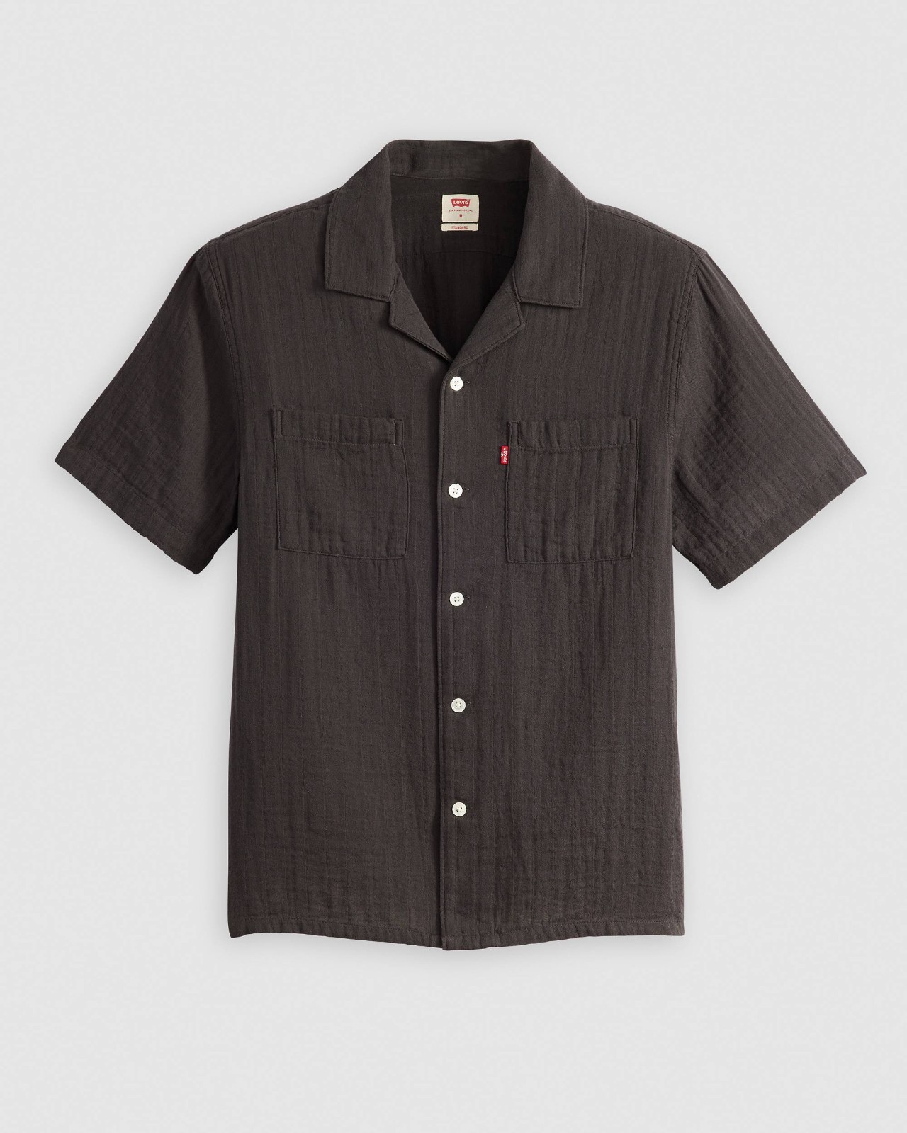 AUTHENTIC LEVI’S SS BUTTON DOWN 2 POCKETS STANDARD CAMP SHIRT RED TAB A84570014