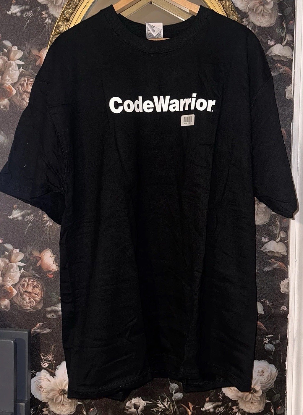 Vintage 90s CodeWarrior ‘Blood Sweat & Code’ Black Graphic T-Shirt Size XL