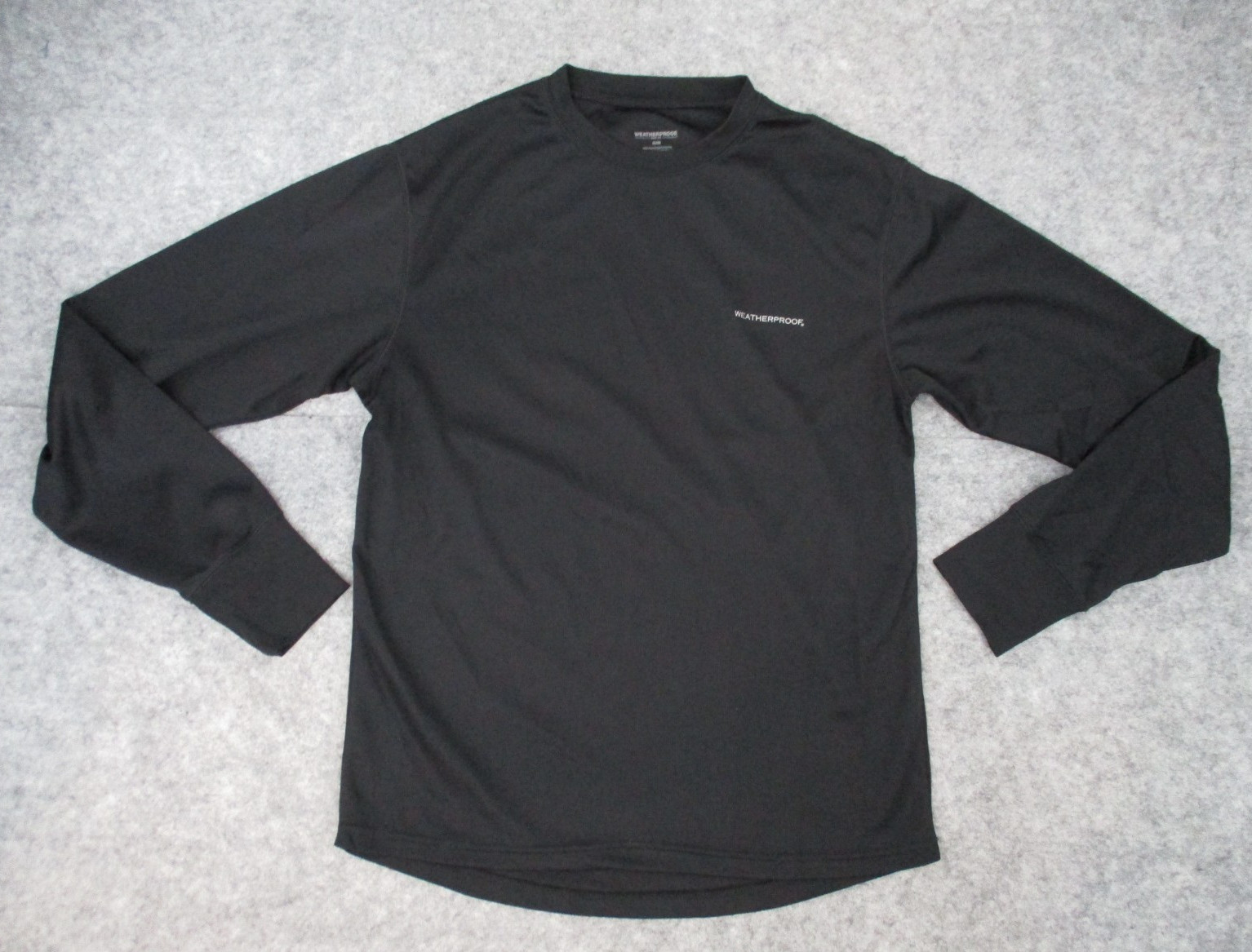 Weatherproof Mens Medium Base Layer Black Long Sleeve Top Layering Outdoors
