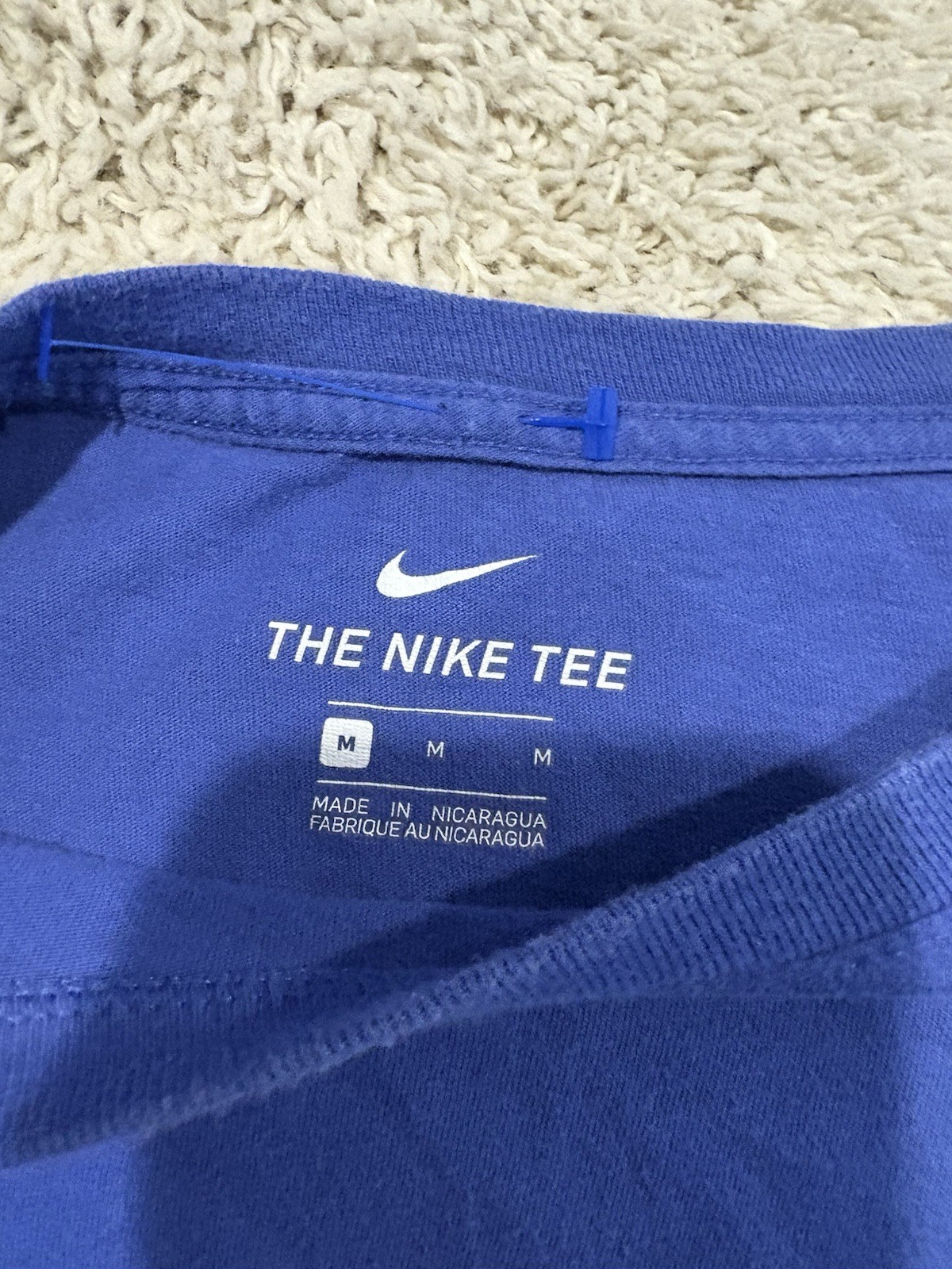 Nike shirt adult medium blue short sleeve crewneck casual workout men