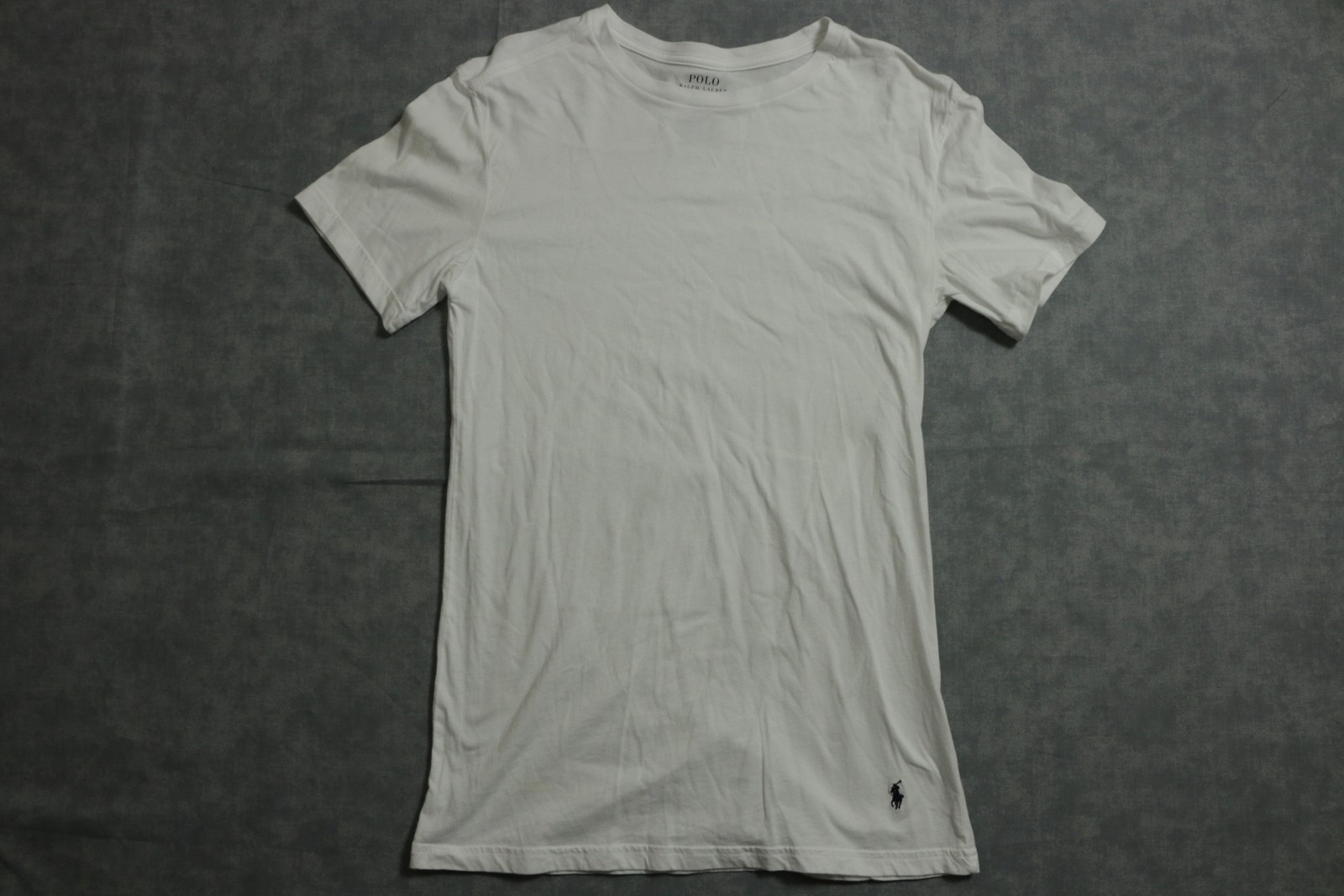 Polo Ralph Lauren Shirt Mens Medium White Slim Fit Crewneck Tee Classic Cotton